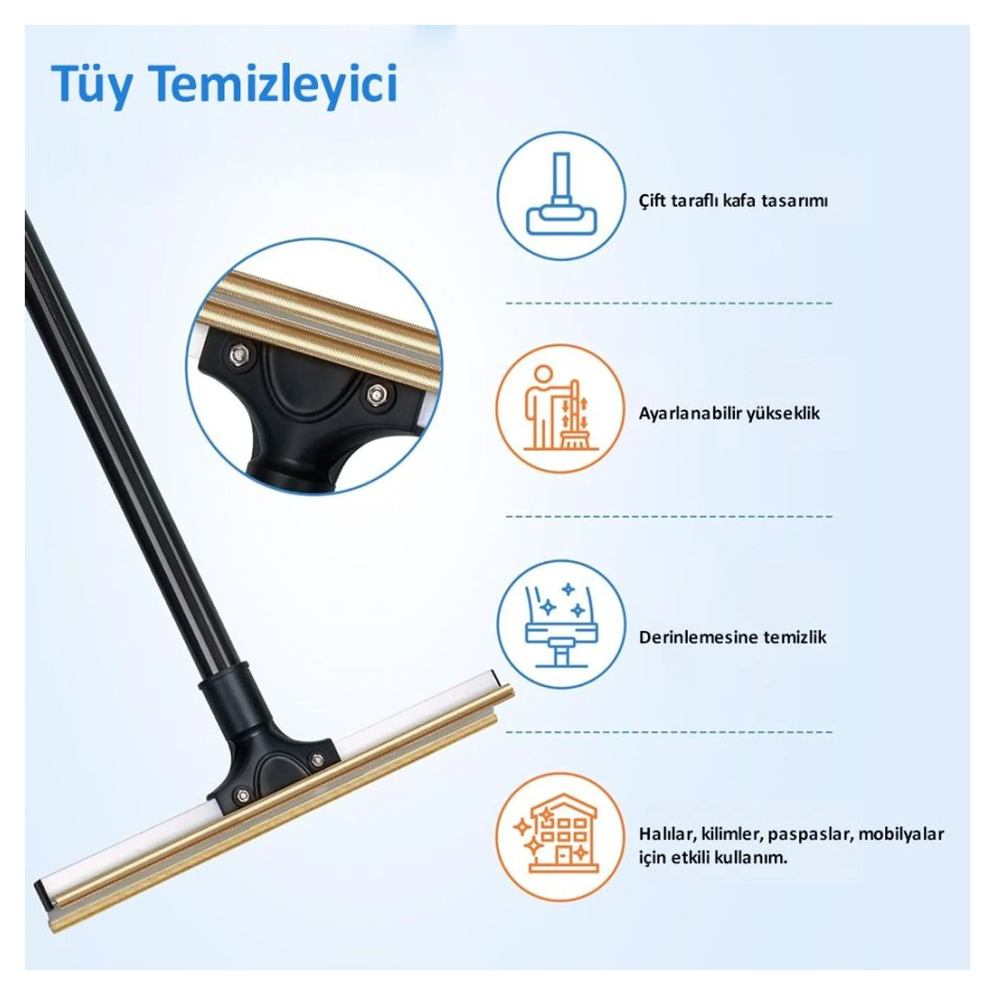 Flip Flip İki Yüzü Bakır Kedi ve Köpek Tüy Toplayıcı — Temizlik Ürünleri — Görsel 2