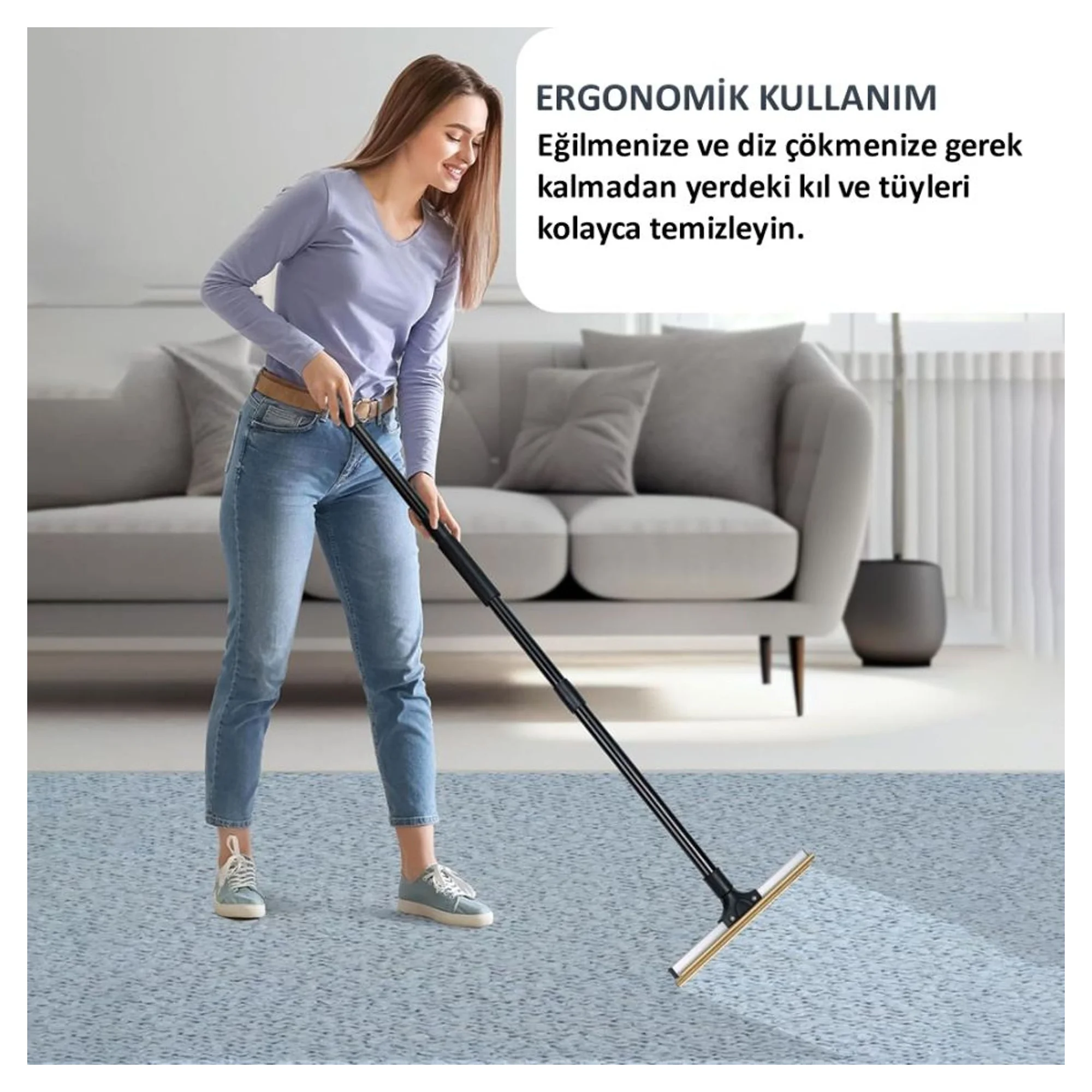 Flip Flip İki Yüzü Bakır Kedi ve Köpek Tüy Toplayıcı — Temizlik Ürünleri — Görsel 5