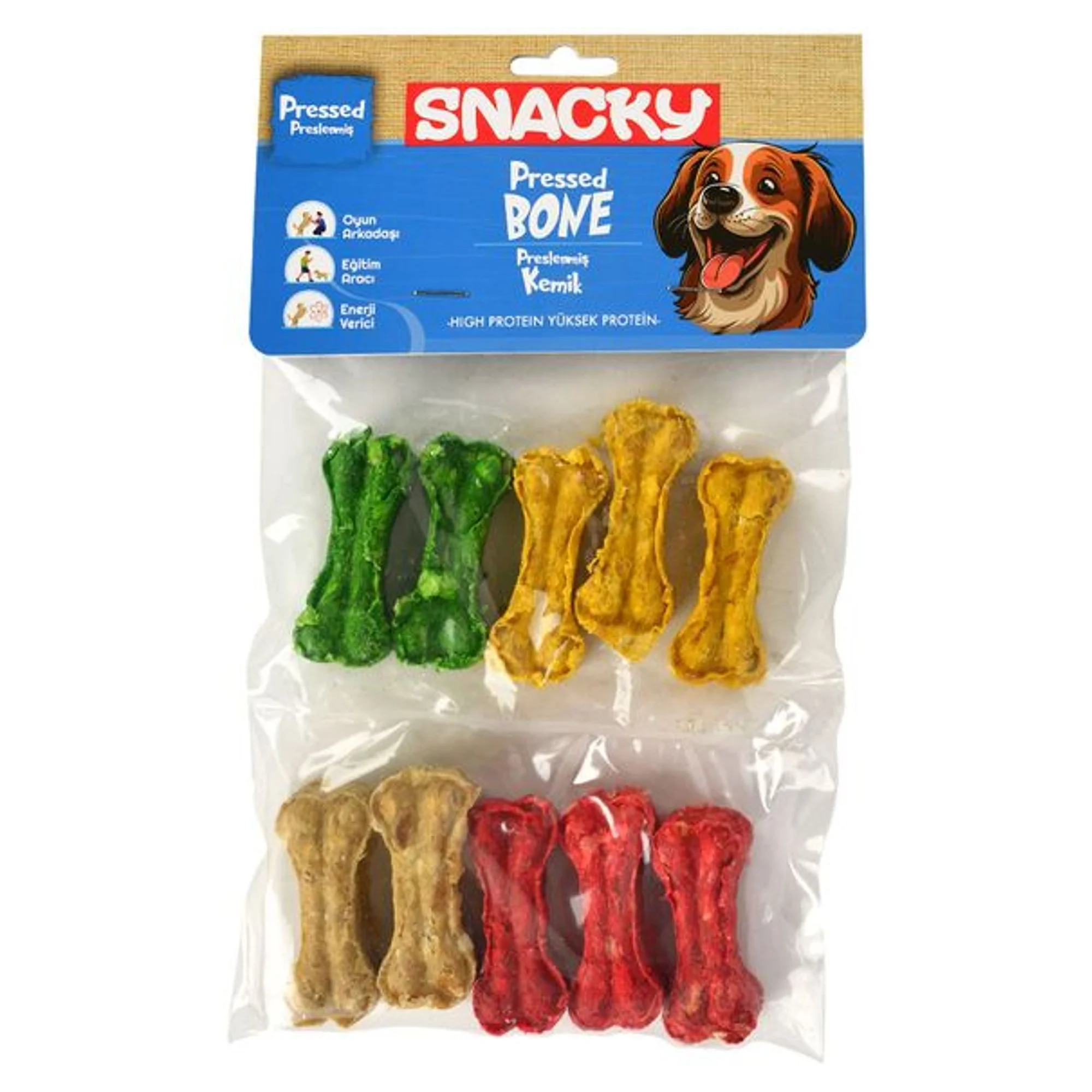 Snacky Snacky Munchy Press Köpek Kemiği 10x5CM 110G