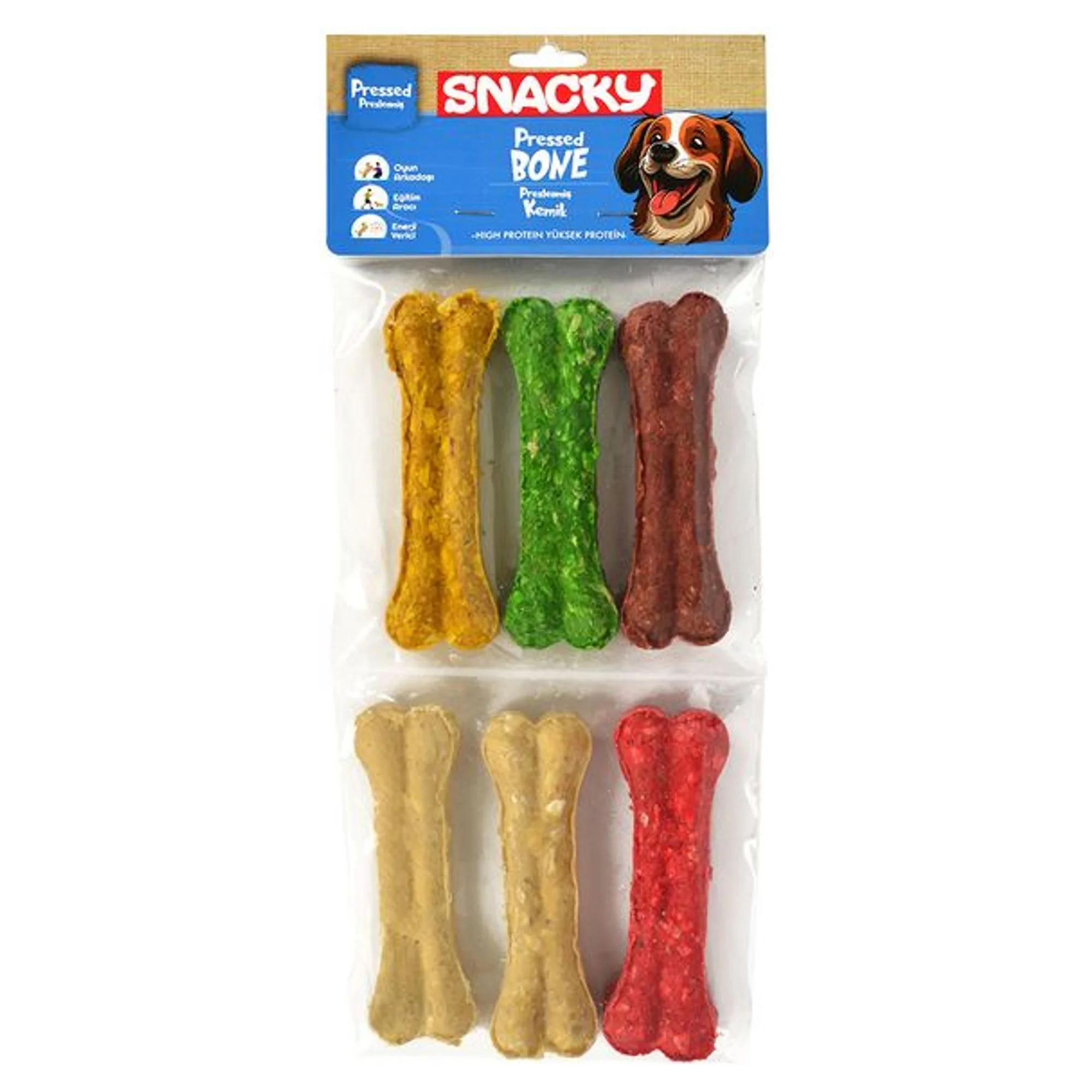 Snacky Snacky Munchy Press Köpek Kemiği 6x11.5CM 255G