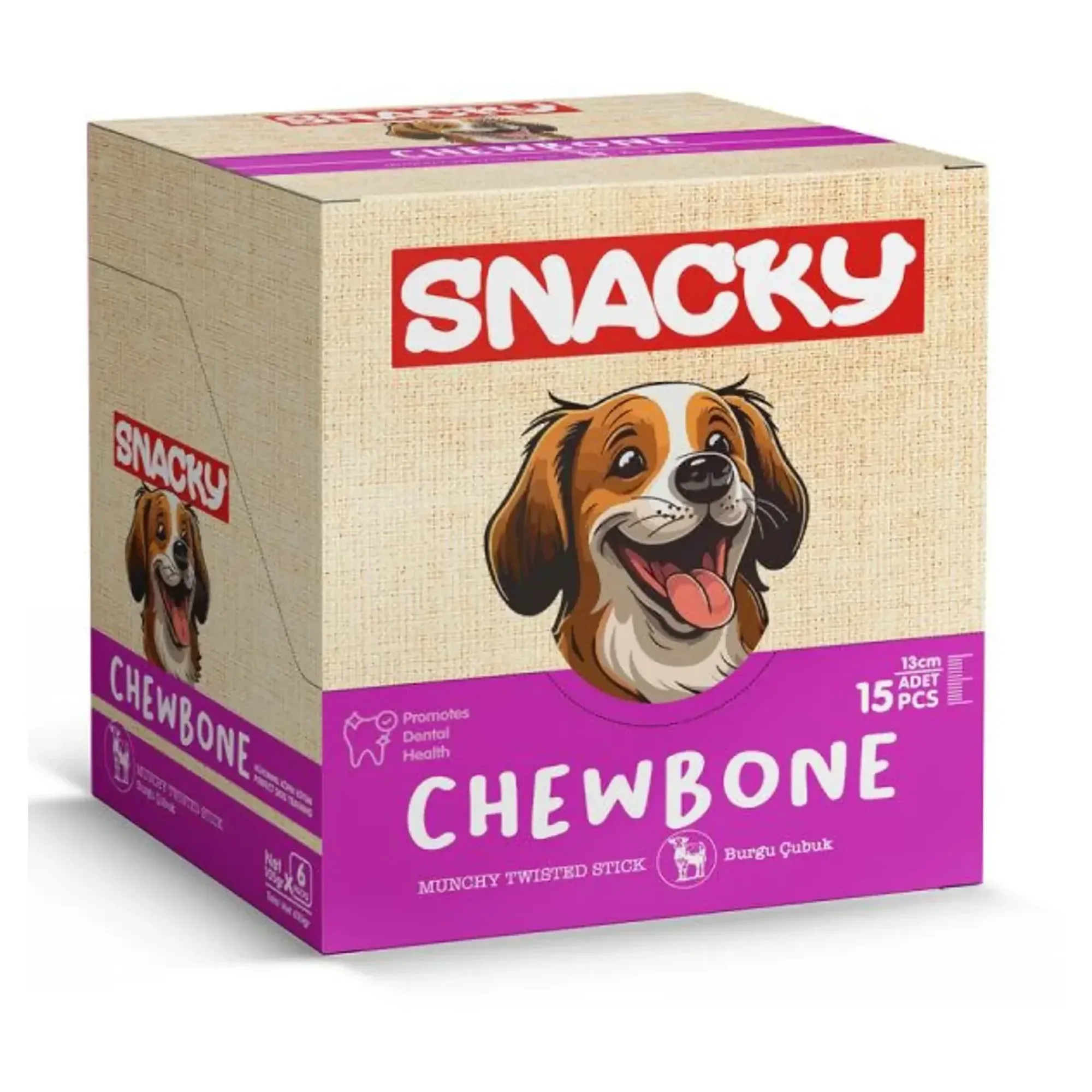 Snacky Munchy Köpek Burgu Çubuk 15x13CM 105G — Görsel 2