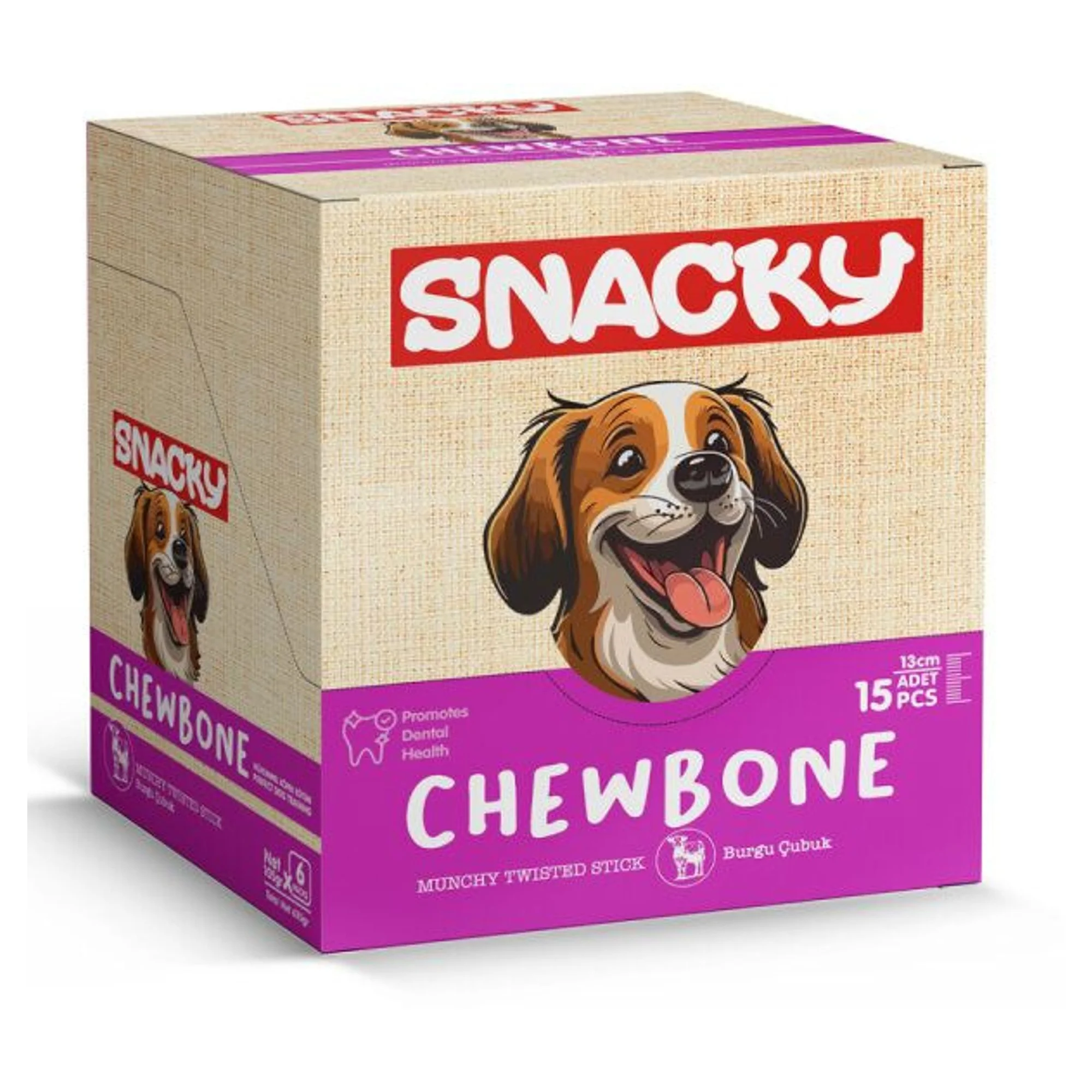 Snacky Snacky Munchy Köpek Burgu Çubuk 15x13CM 105G — Görsel 2