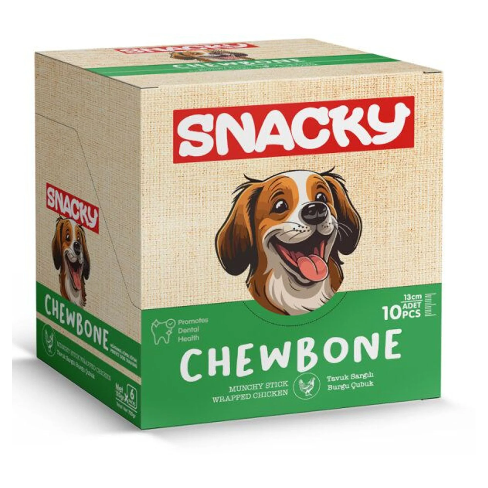 Snacky Snacky Munchy Tavuk Sargılı Köpek Ödül 10x13 CM 120G
