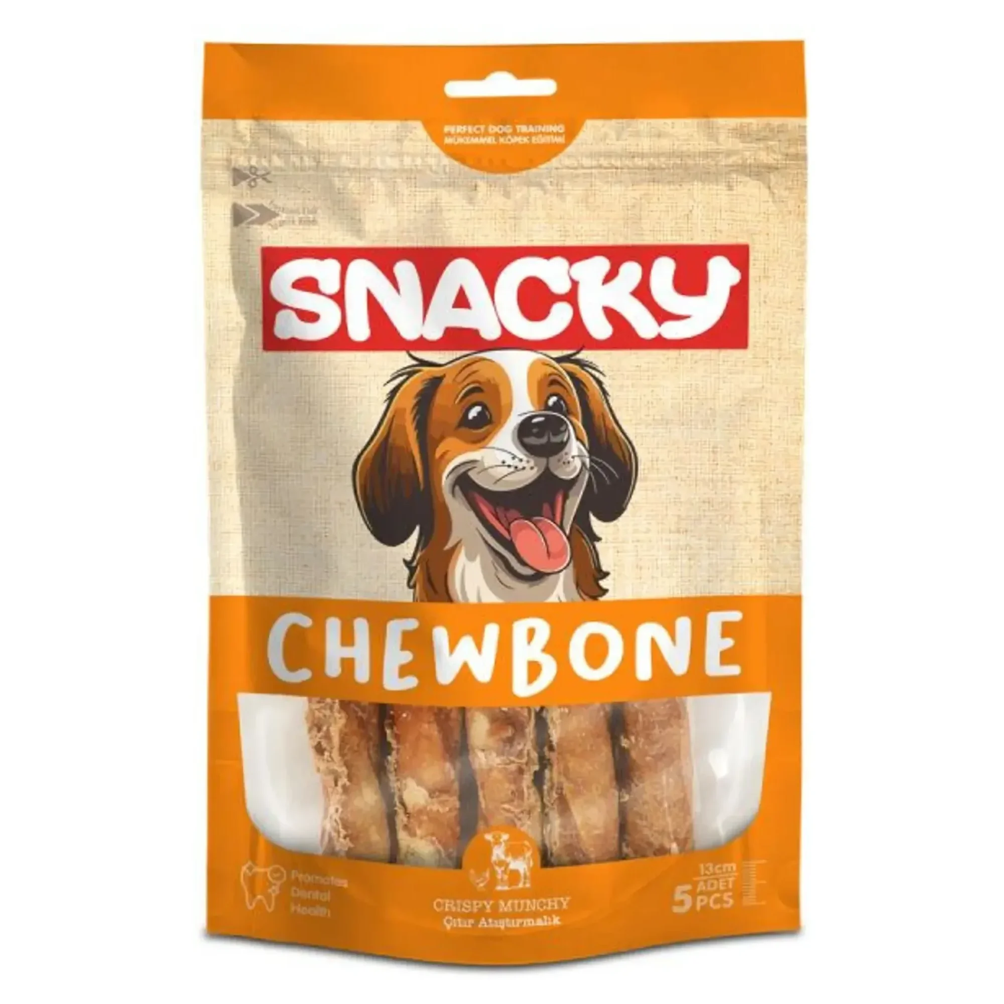 Snacky Snacky Çıtır Munchy Köpek Çiğneme Kemiği 5x13CM 100G