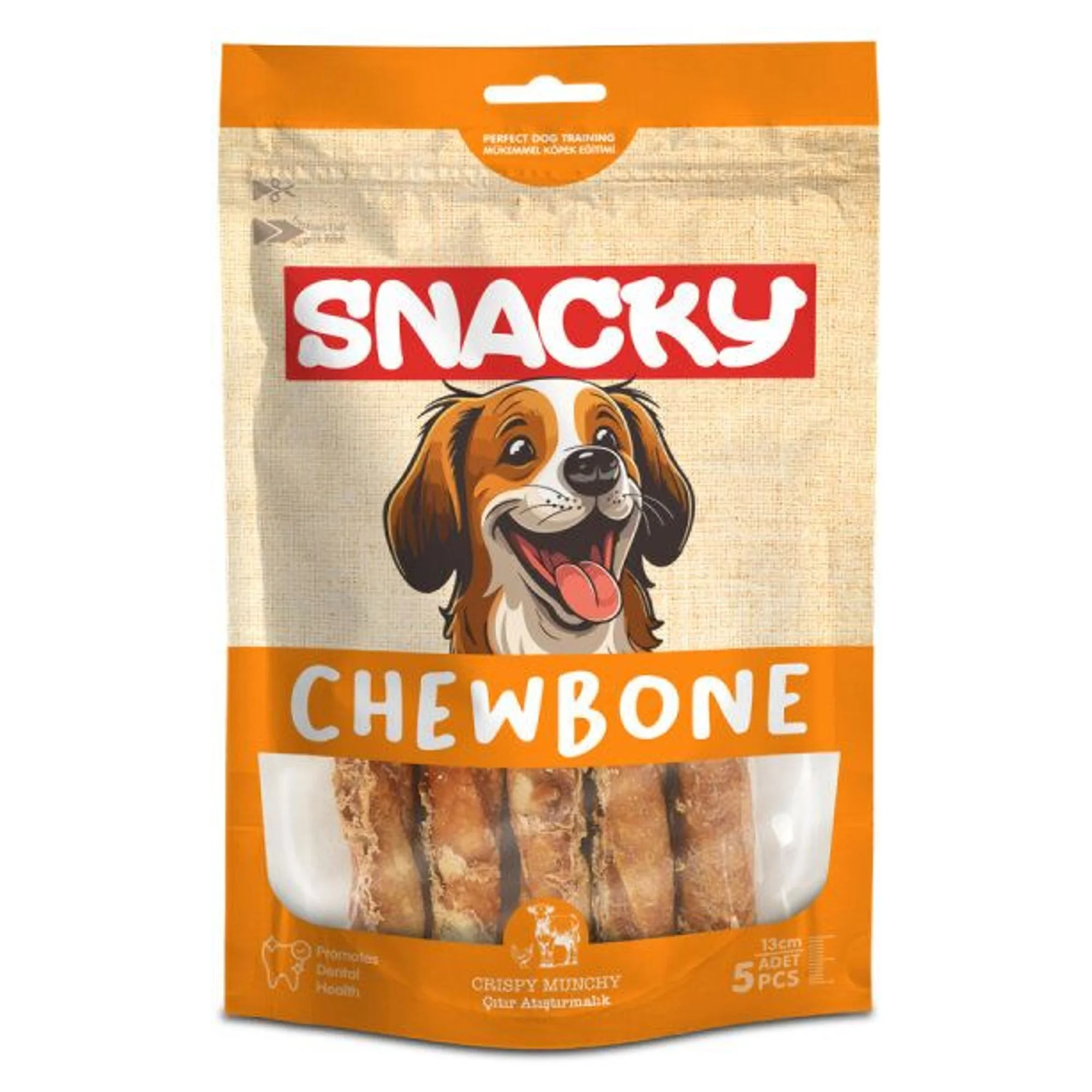Snacky Snacky Çıtır Munchy Köpek Çiğneme Kemiği 5x13CM 100G