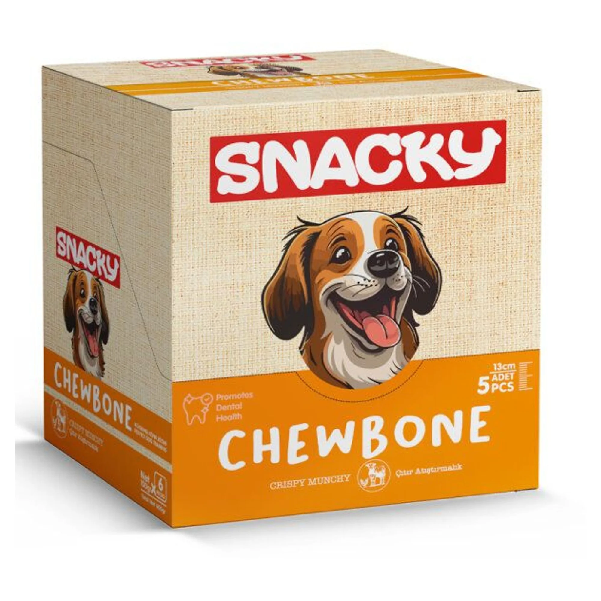 Snacky Snacky Çıtır Munchy Köpek Çiğneme Kemiği 5x13CM 100G — Yarı Yumuşak — Görsel 2
