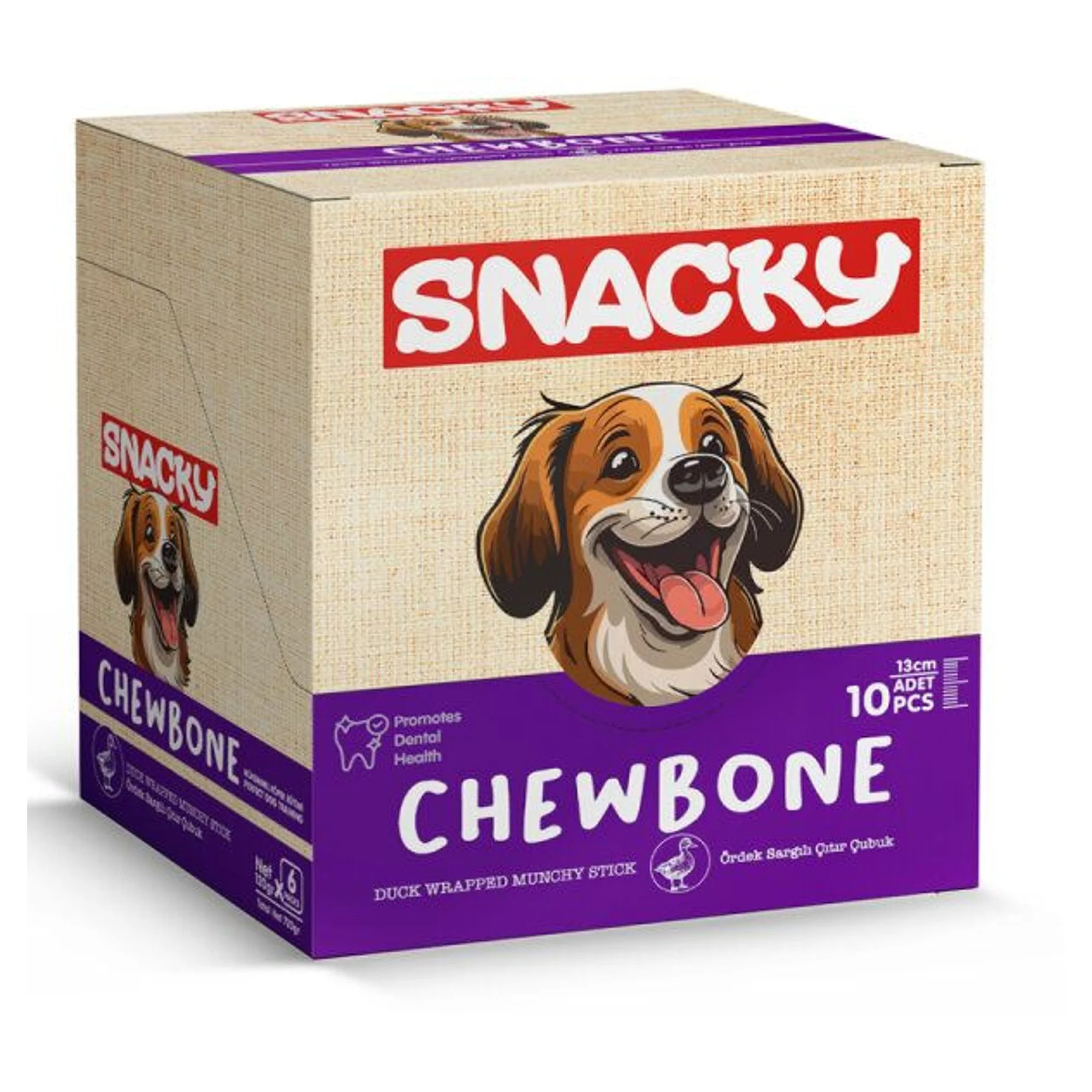 Snacky Snacky Munchy Ördek Sargılı Köpek Ödül 10x13CM 120G