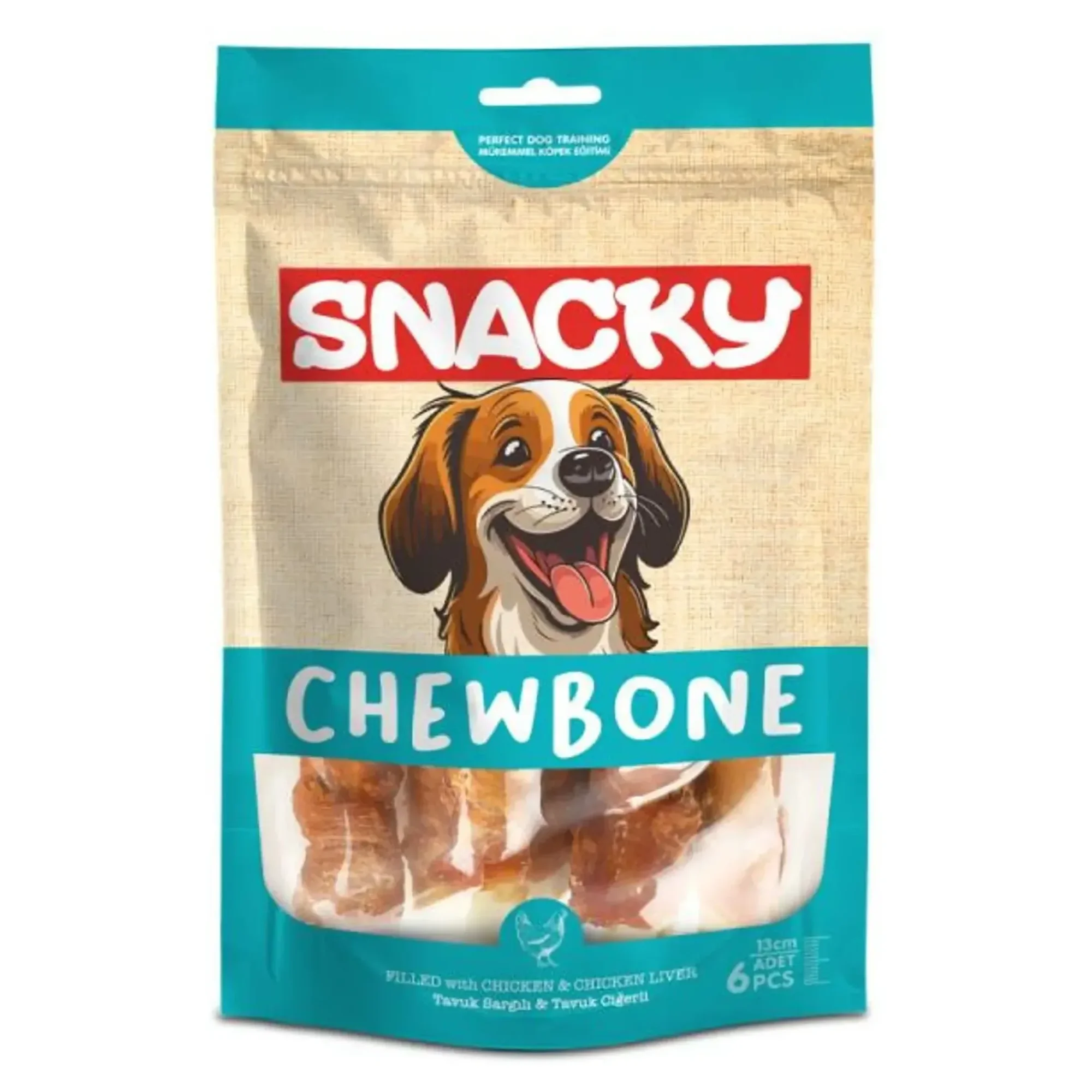 Snacky Tavuk&Ciger Sargılı Köpek Ödülü 6x13CM 168G