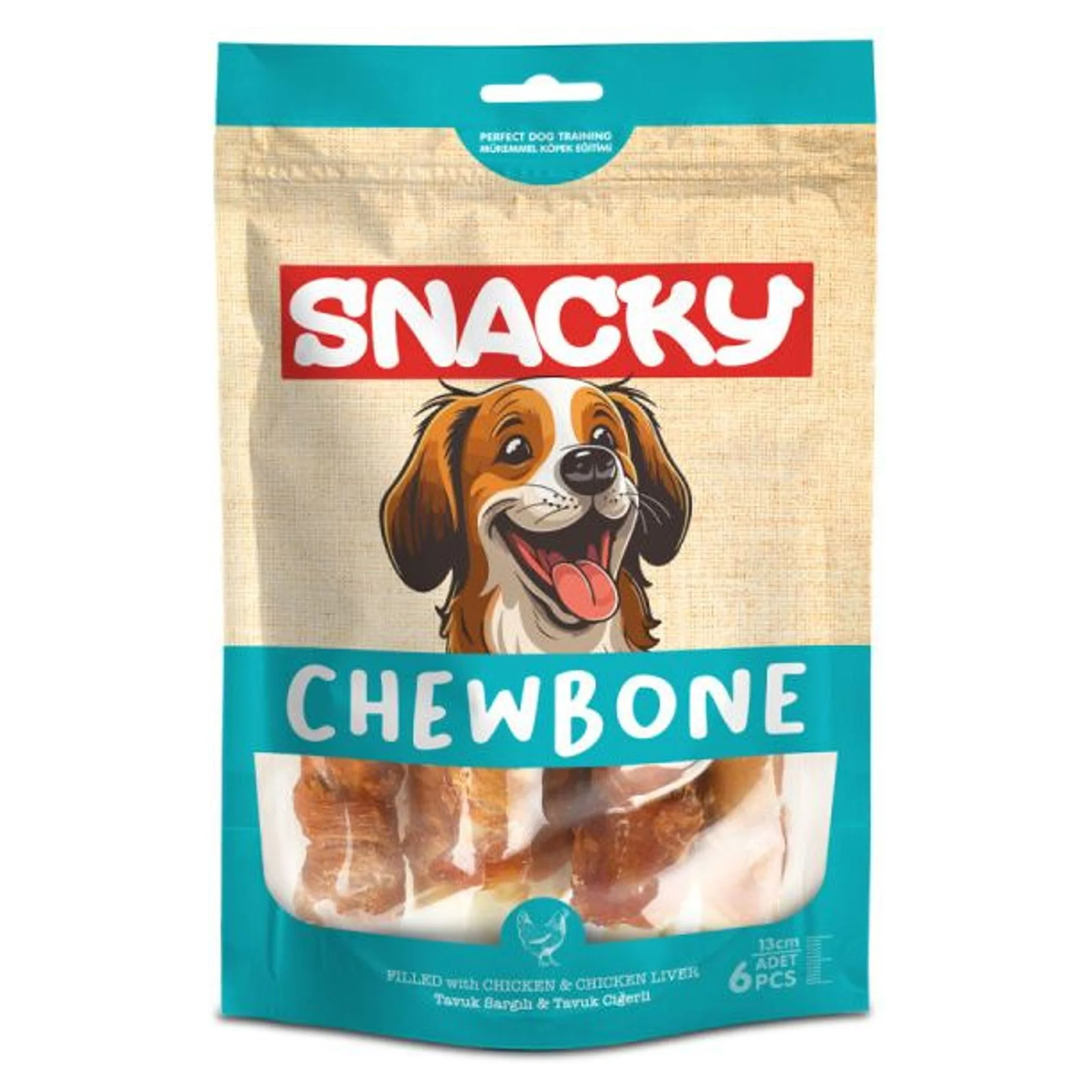 Snacky Snacky Tavuk&Ciger Sargılı Köpek Ödülü 6x13CM 168G