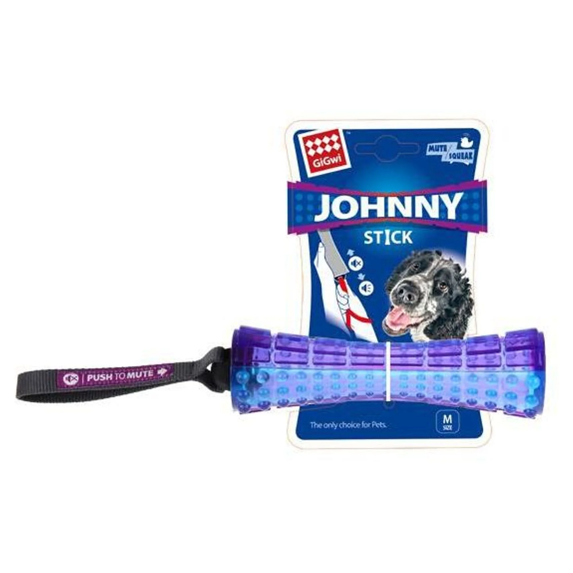 Gigwi Gigwi Johnny Stick Ses Kontrollü Plastik ve Kauçuk Köpek Oyuncağı 20 CM
