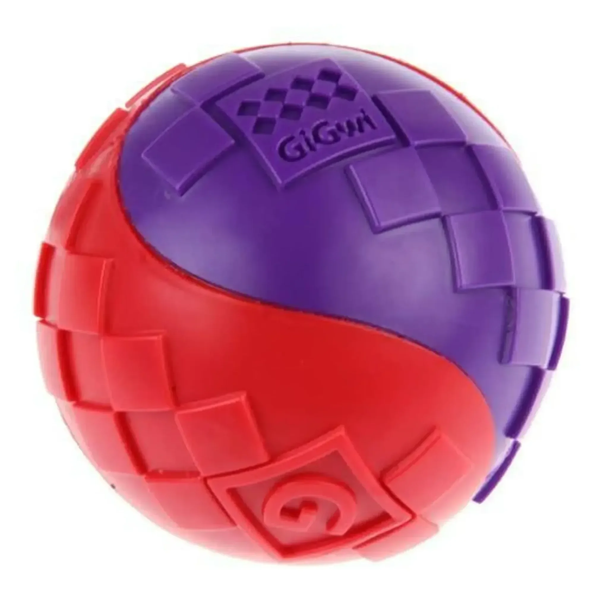 Gigwi Ball Kırmızı Mor Sert Köpek Oyuncağı 6 CM — Toplar — Görsel 3