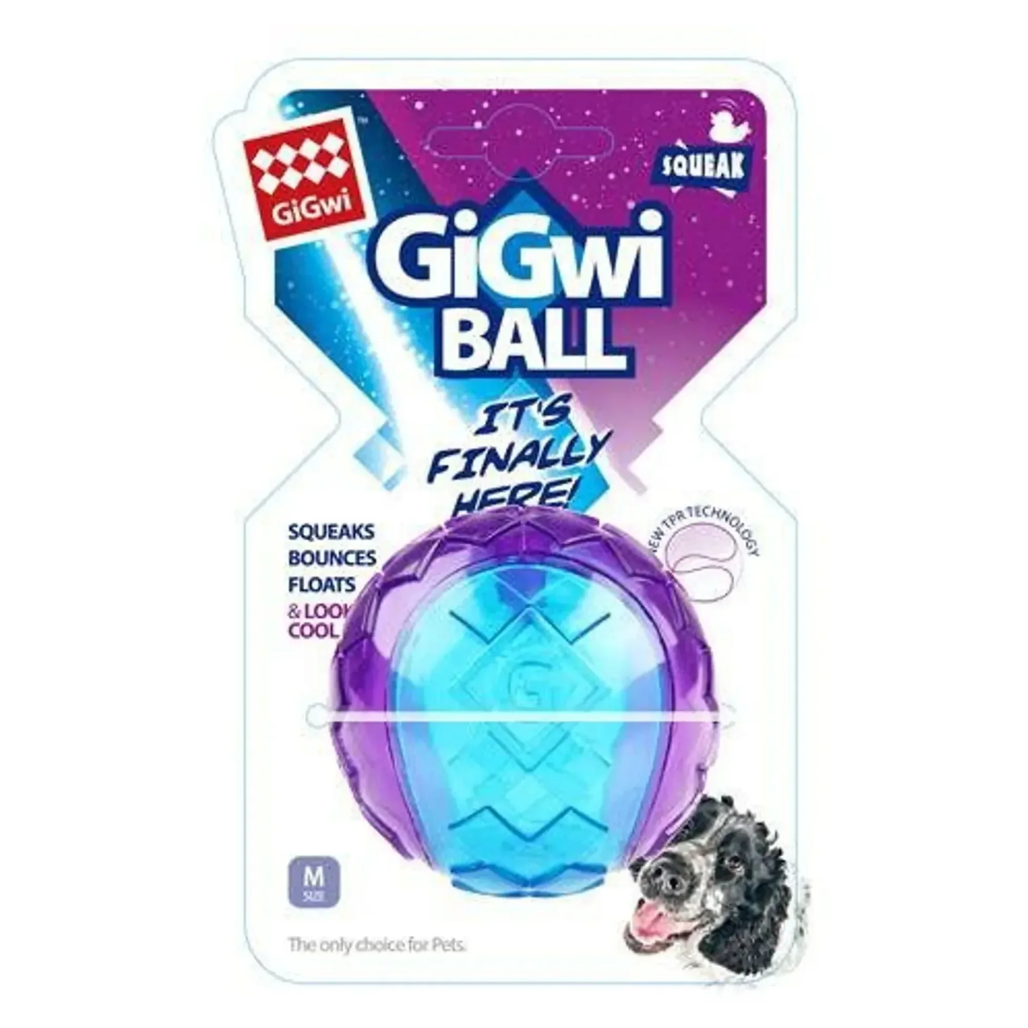 Gigwi Ball Sert Şeffaf Renkli Köpek Oyuncağı 6 CM