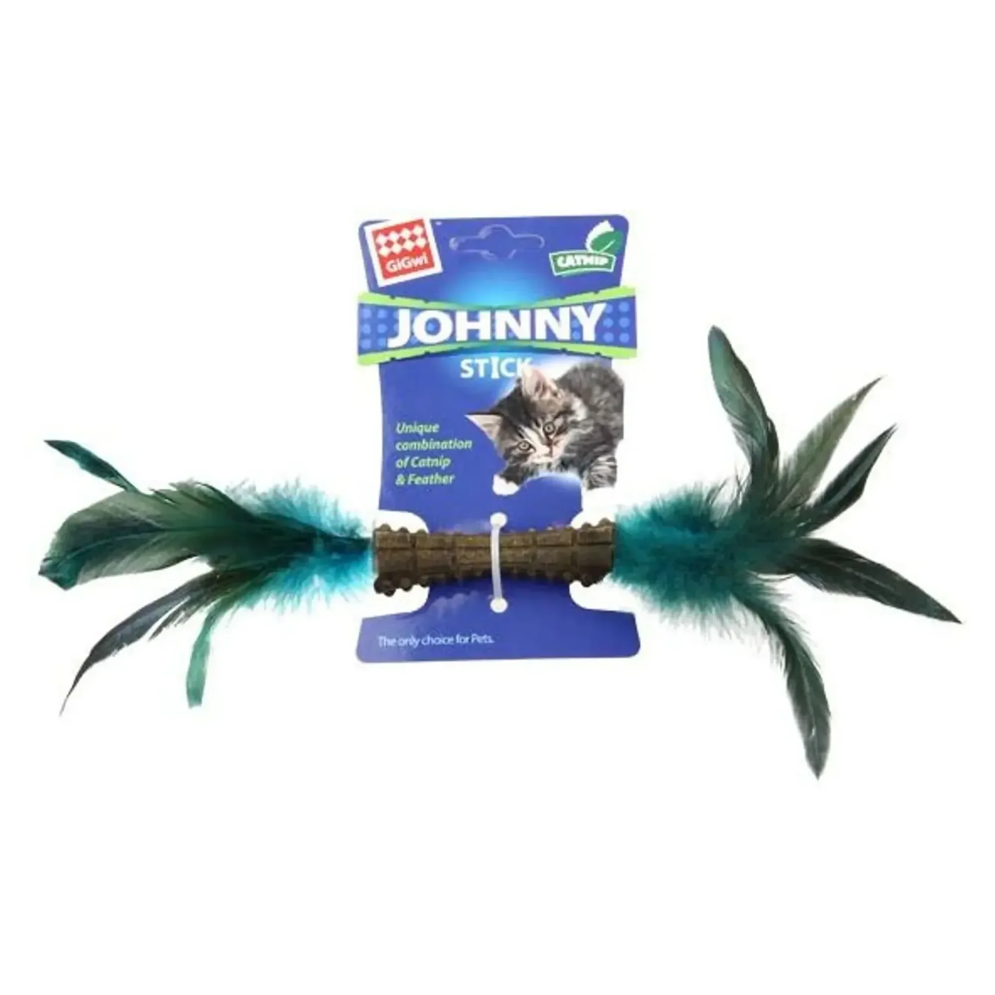 Gigwi Johnny Stick Catnipli Doğal Yeşil Çift Tüylü Kedi Naneli Oyuncak