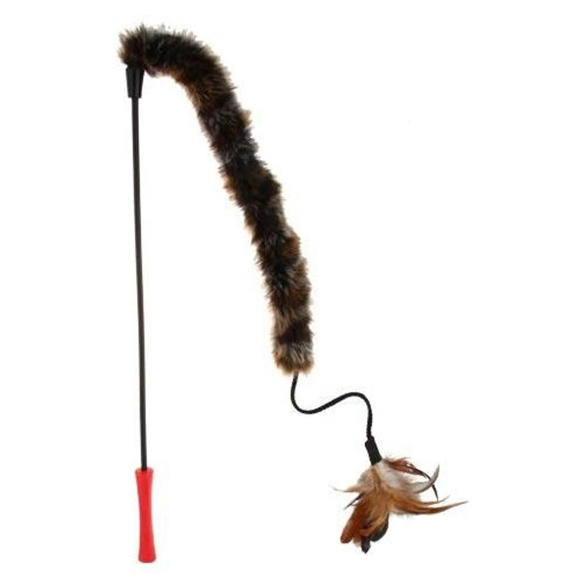 Gigwi Feather Teaser Kuyruklu Doğal Tüy Kedi Olta Oyuncağı