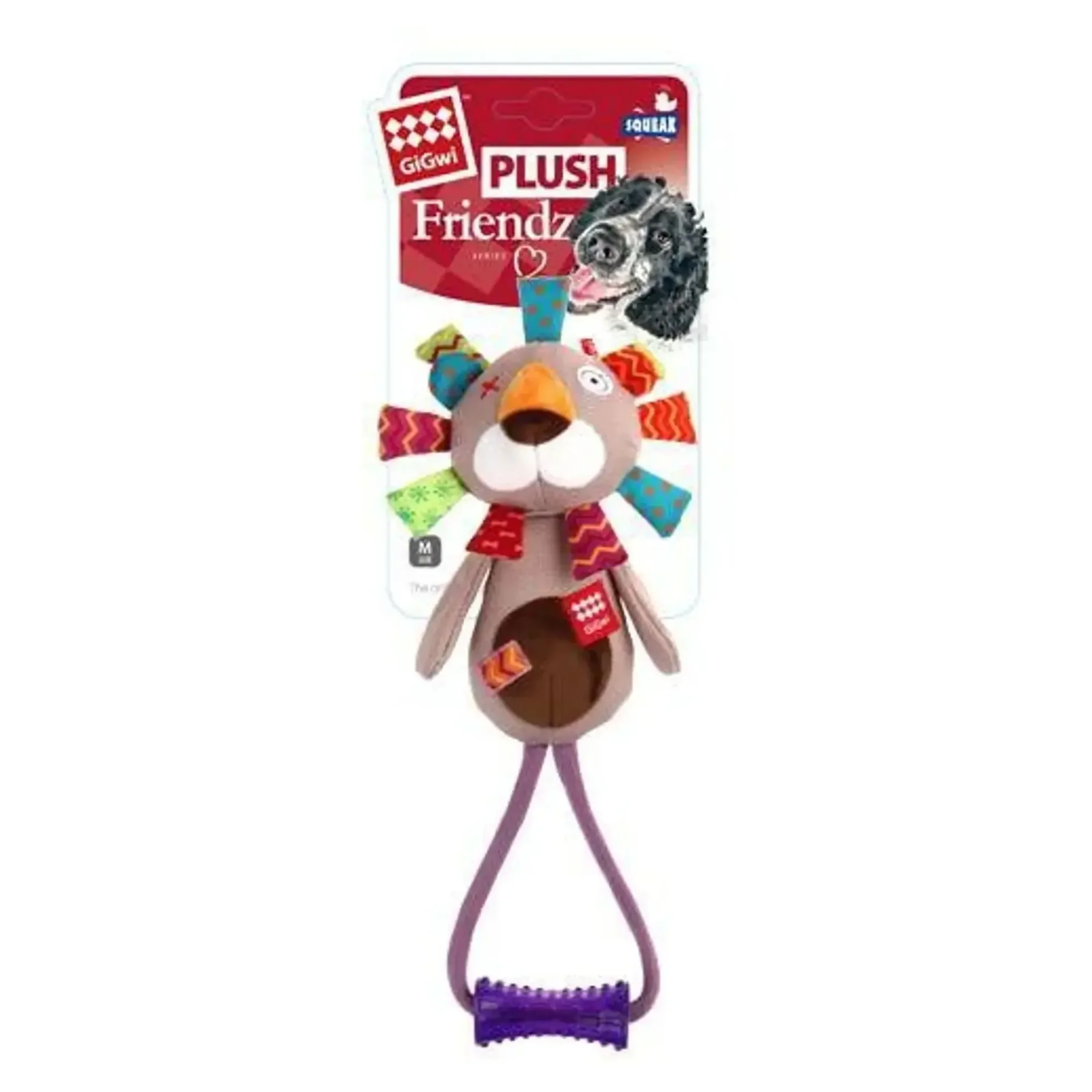 Gigwi Plush Friendz Öten Aslan Diş Kaşıyıcılı Köpek Peluş Oyuncak