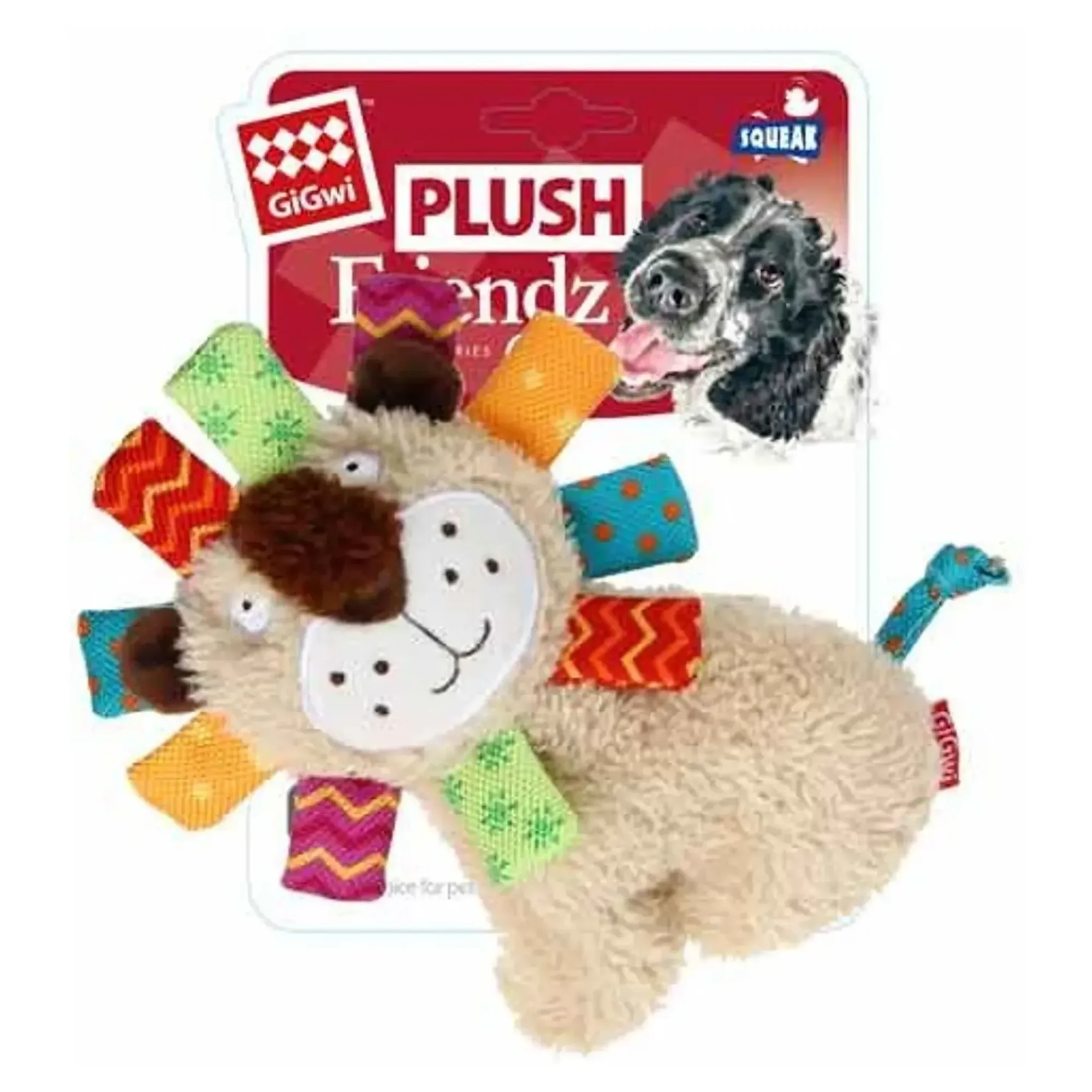 Gigwi Plush Friendz Sesli Aslan Köpek Kumaş ve Peluş Oyuncak