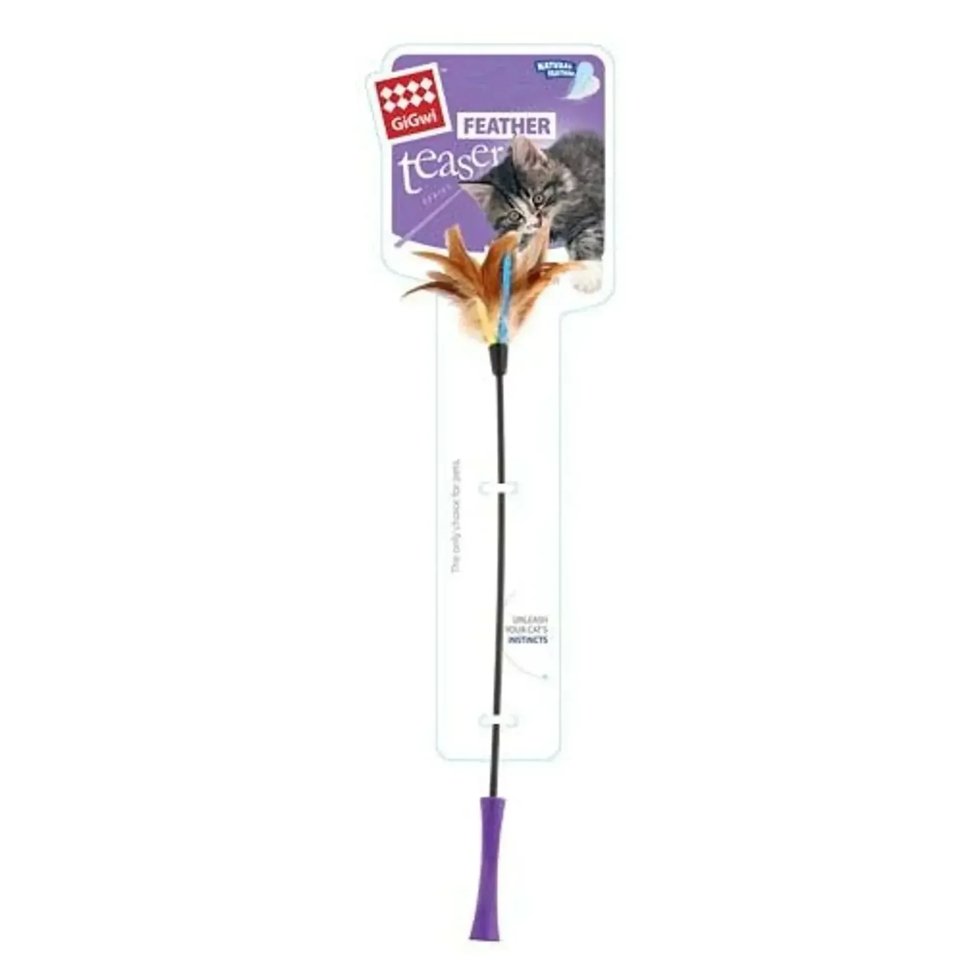 Gigwi Feather Teaser Doğal Tüylü Kedi Oltası 60 CM