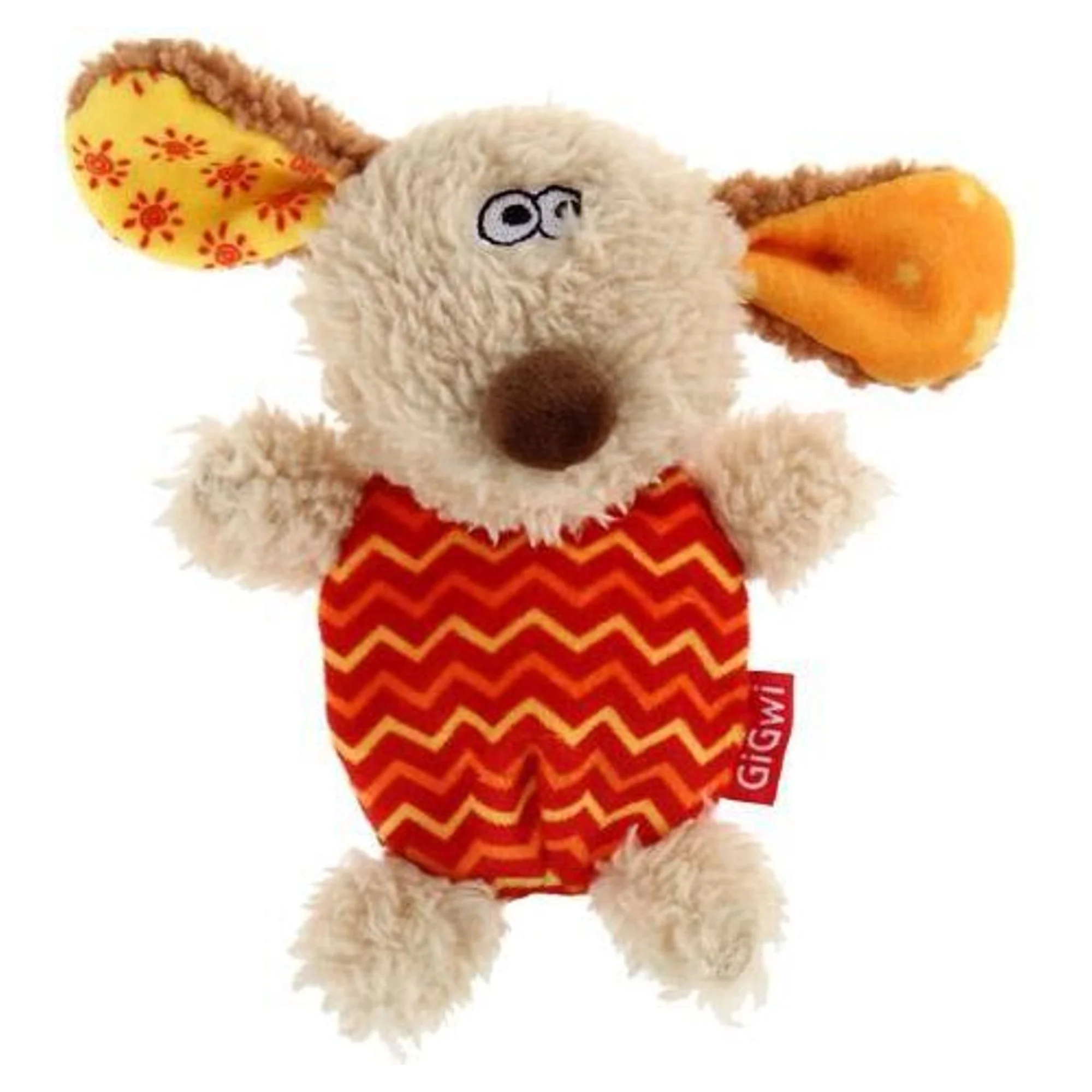 Gigwi Gigwi Plush Friendz Gri ve Kırmızı Sesli Fare Köpek Peluş Oyuncak