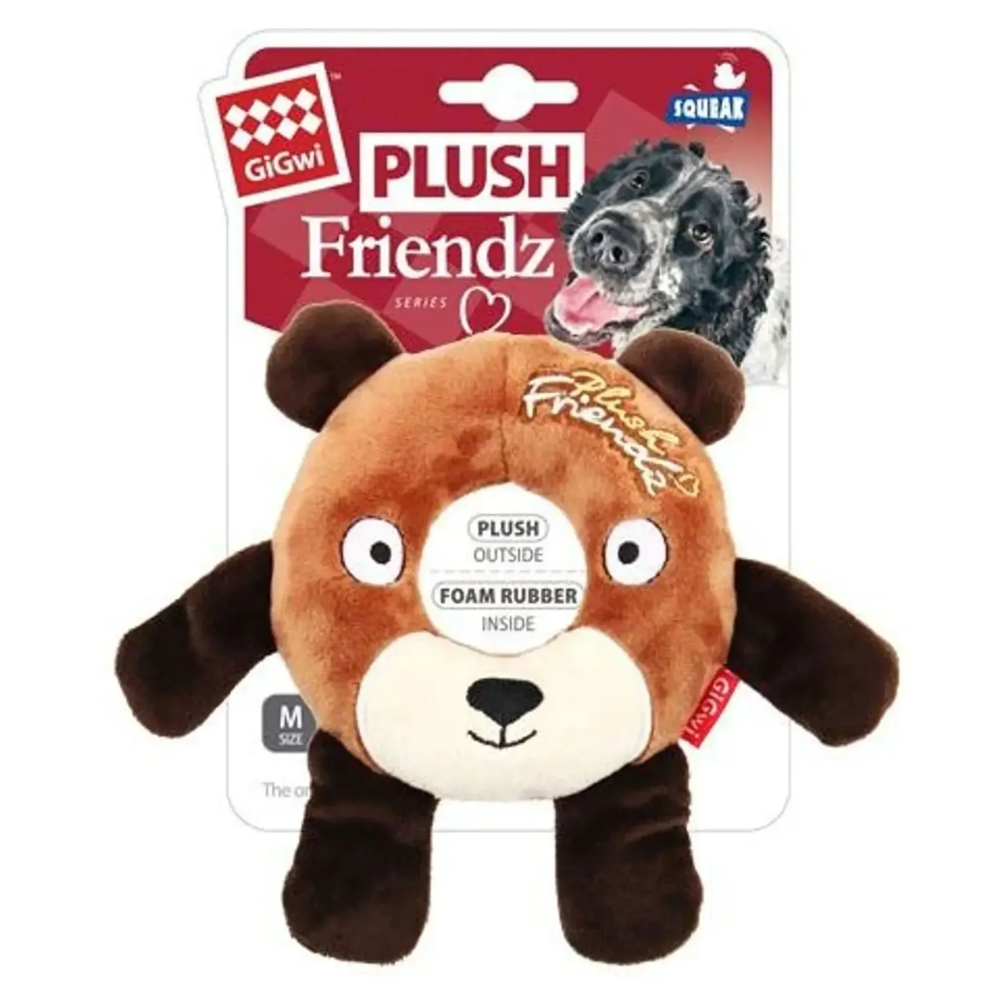 Gigwi Plush Friendz Simit Ayı Sesli Peluş Köpek Oyuncağı
