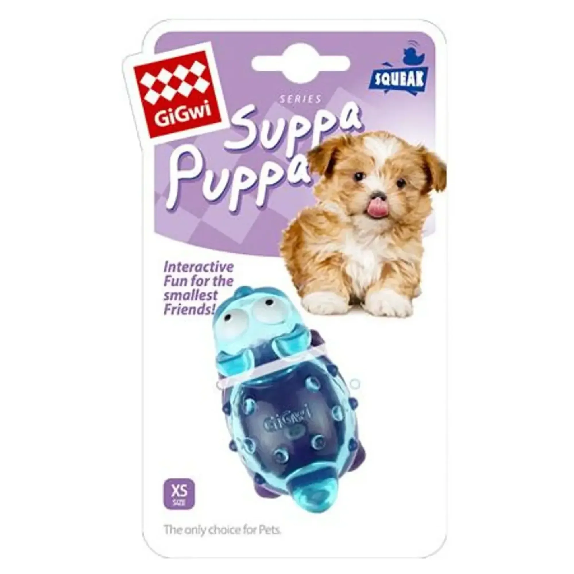 Gigwi Suppa Puppa Mavi Mor Plastik ve Kauçuk Köpek Oyuncağı