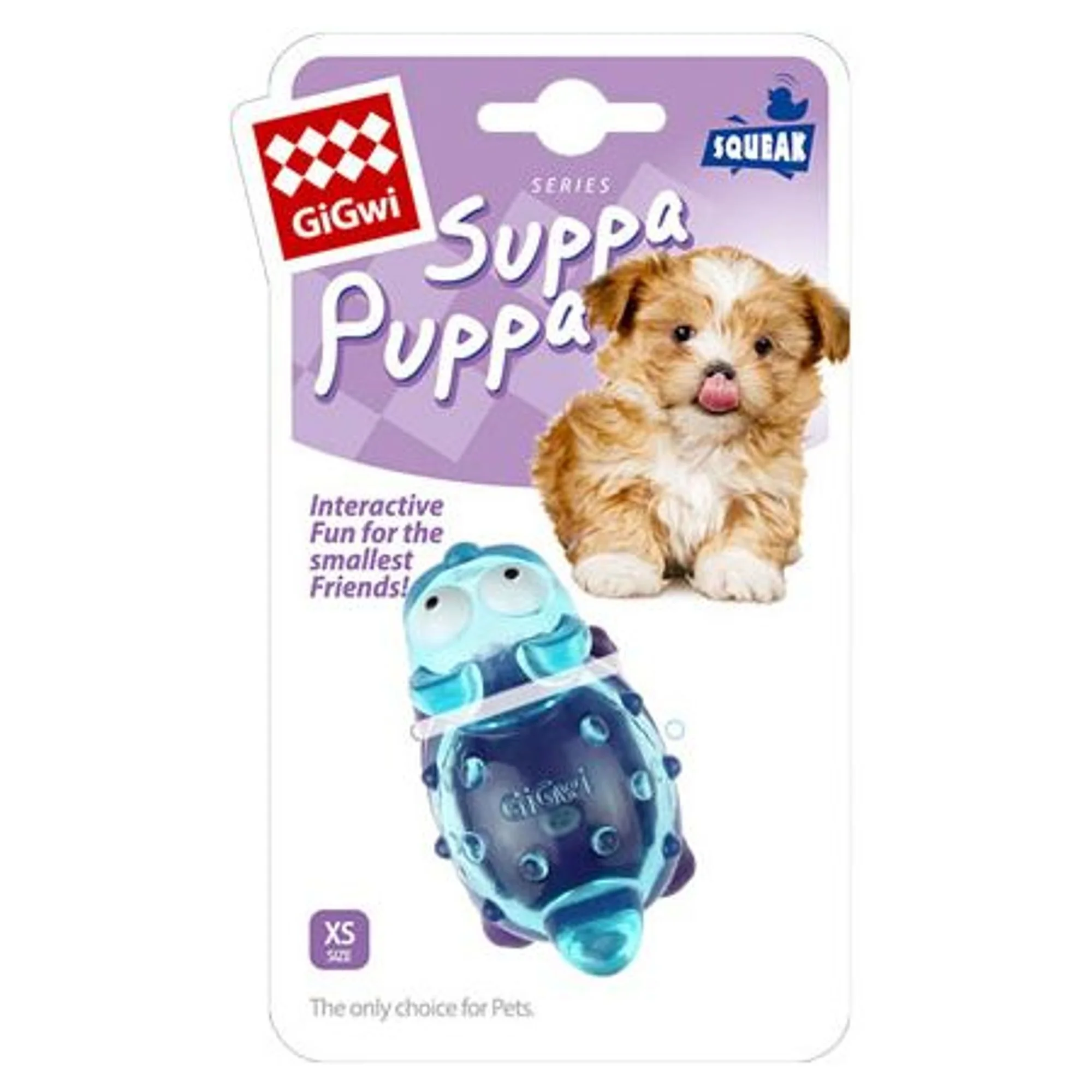 Gigwi Gigwi Suppa Puppa Mavi Mor Plastik ve Kauçuk Köpek Oyuncağı