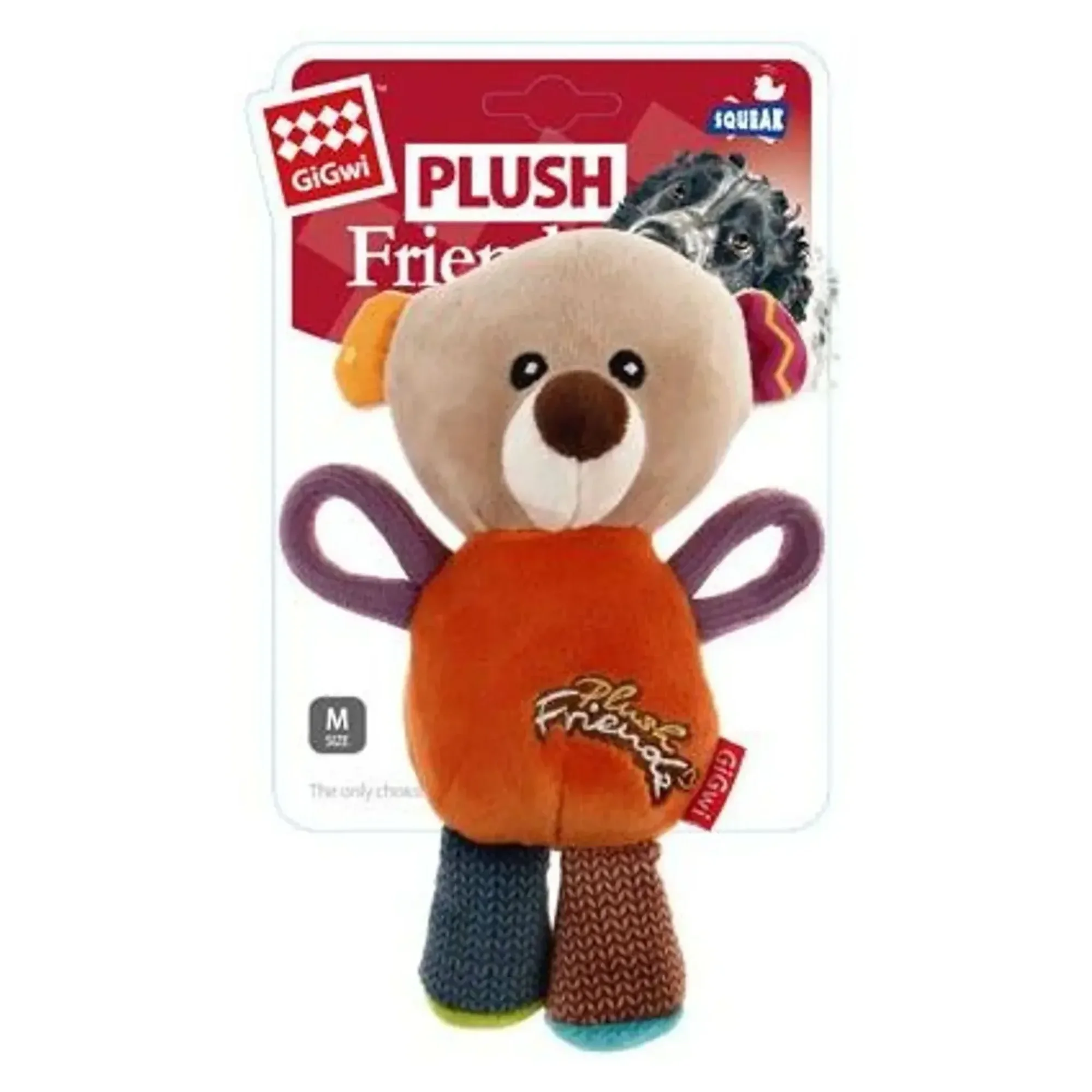 Gigwi Plush Friendz Sesli Ayı Peluş Köpek Oyuncağı