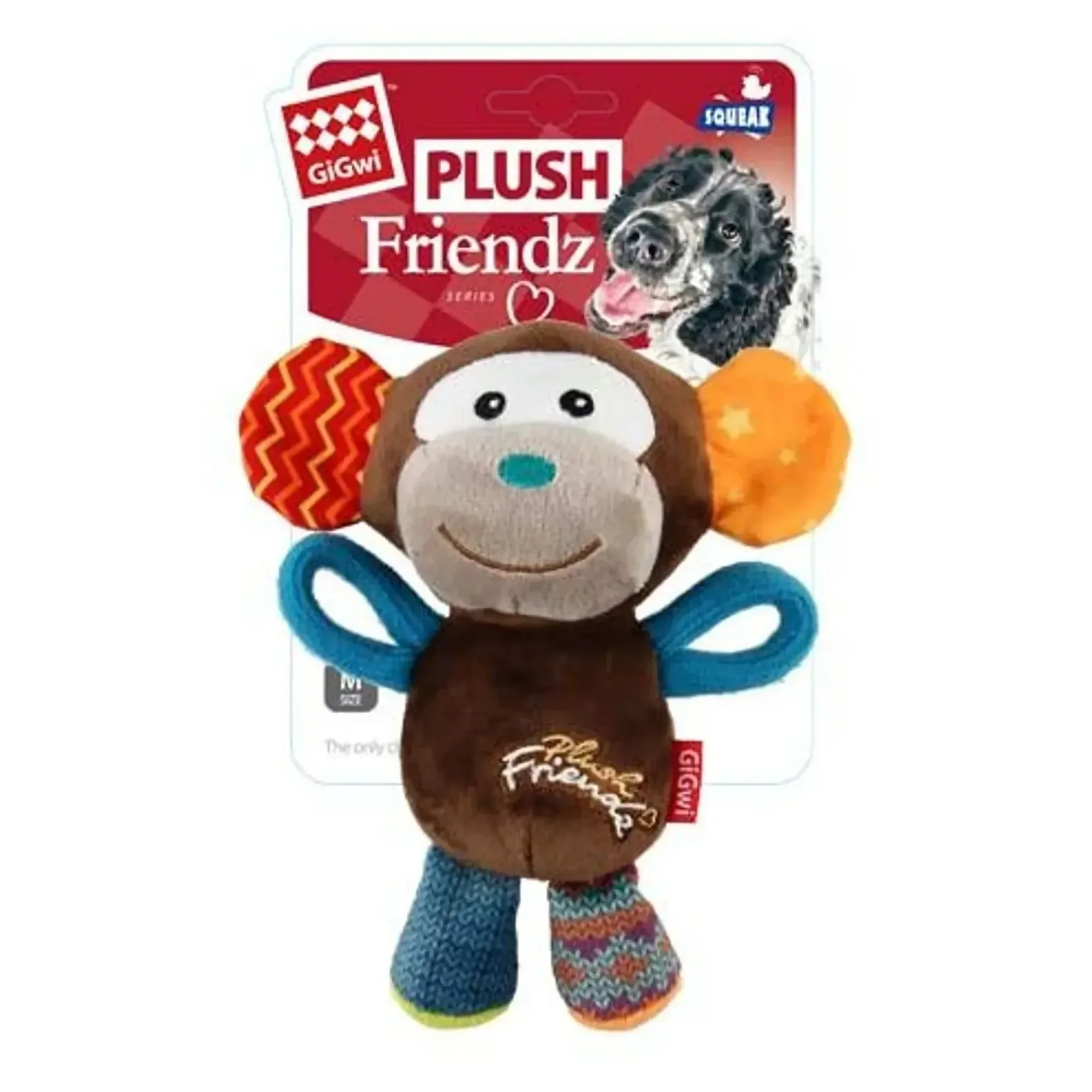 Gigwi Plush Friendz Sesli Maymun Peluş Köpek Oyuncağı