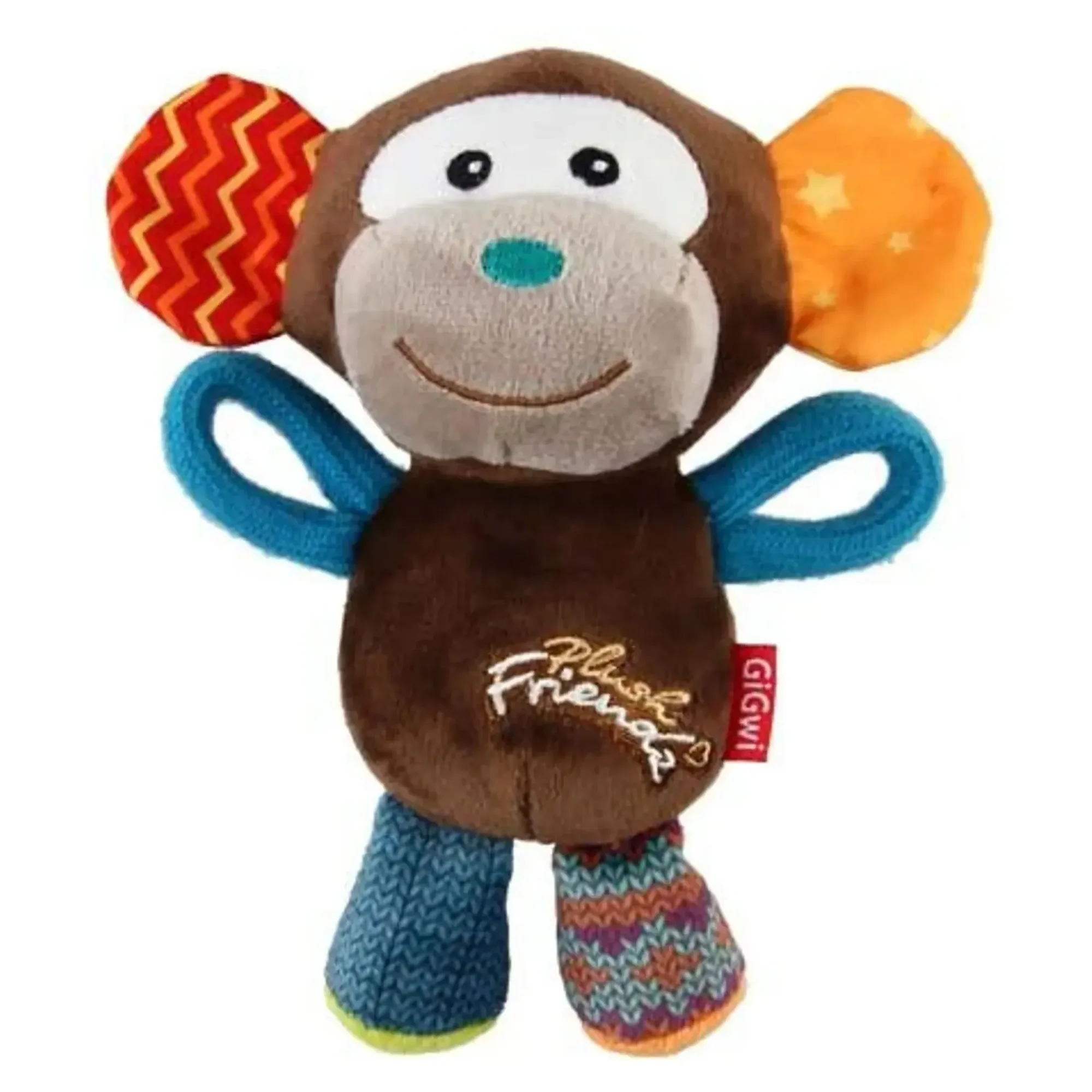 Gigwi Plush Friendz Sesli Maymun Peluş Köpek Oyuncağı — Kumaş ve Peluş Oyuncaklar — Görsel 2