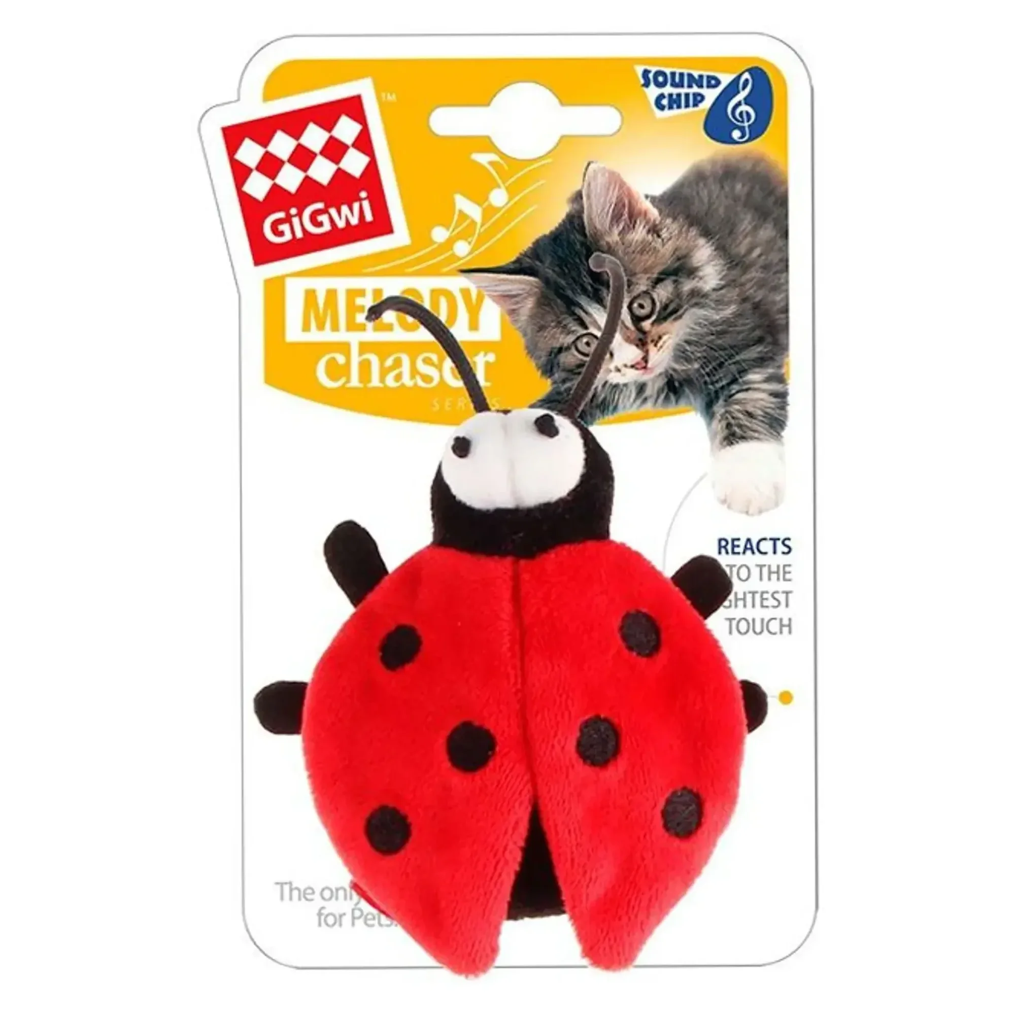 Gigwi Melody Chaser Peluş Uğur Böceği Sesli Kedi Oyuncağı