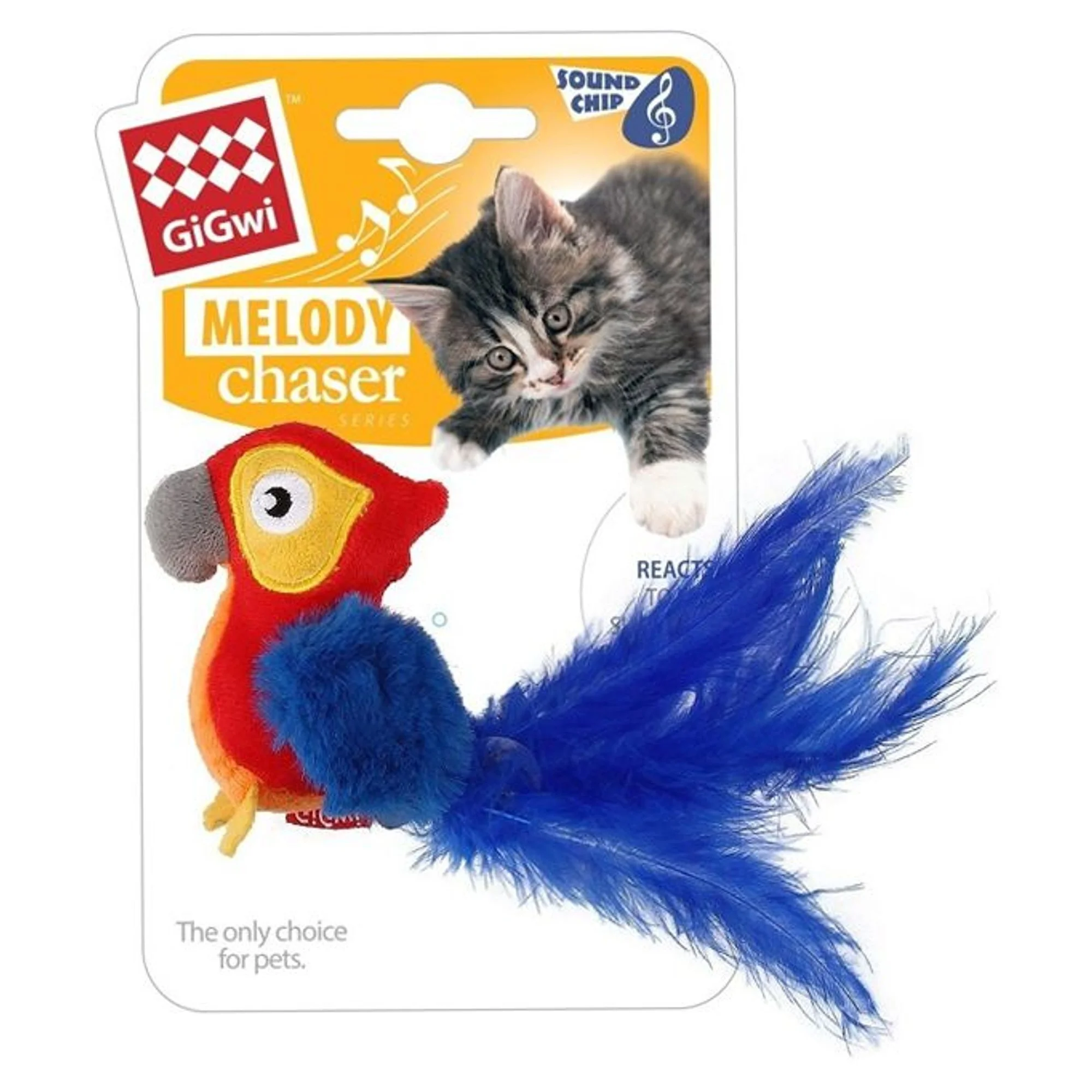 Gigwi Gigwi Melody Chaser Sesli Peluş Makaw Papağan Kedi Oyuncağı