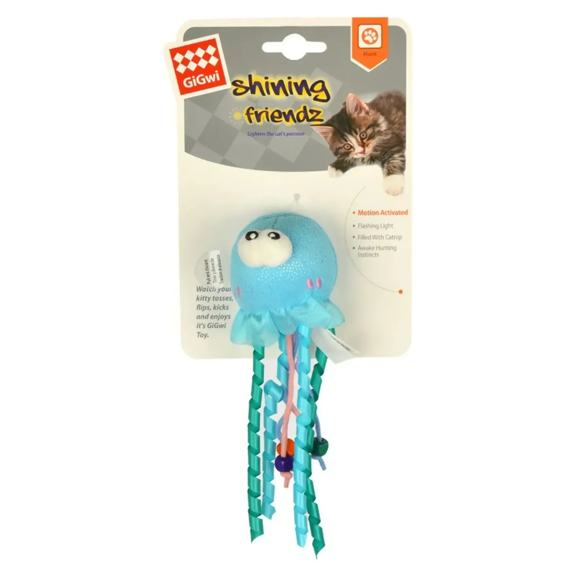 Gigwi Catnipli Işıklı Ahtapot Kedi Oyuncağı