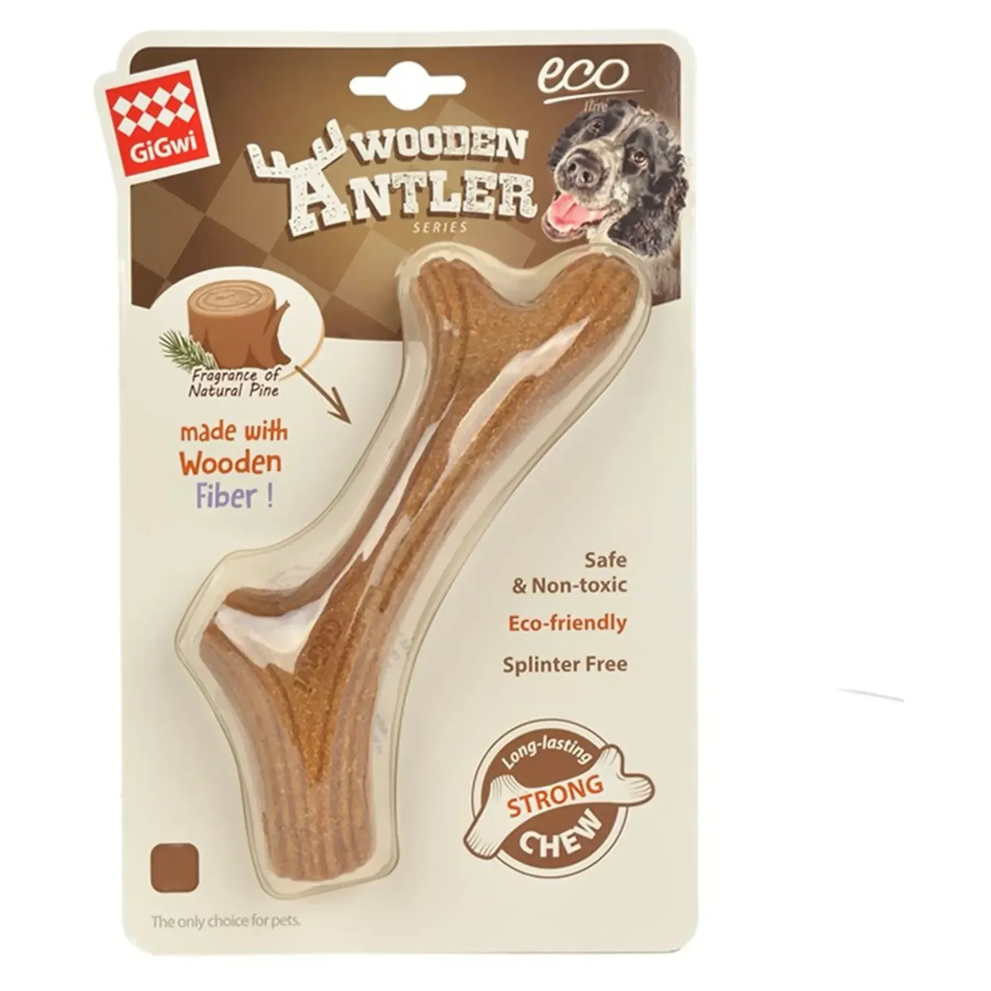 Gigwi Doğal Ağaç Köpek Diş Kaşıma Oyuncağı L