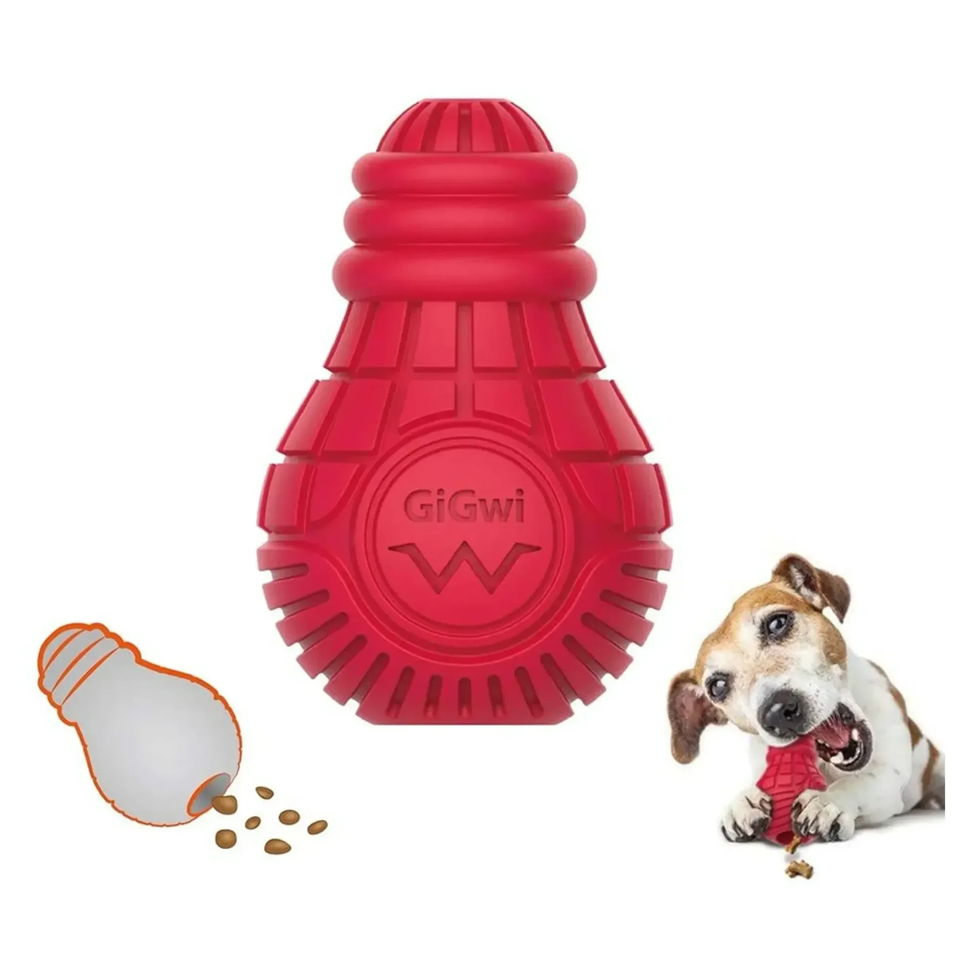 Gigwi Ampul Şekilli Kauçuk Diş Kaşıyıcı Orta Boy Köpek Oyuncağı