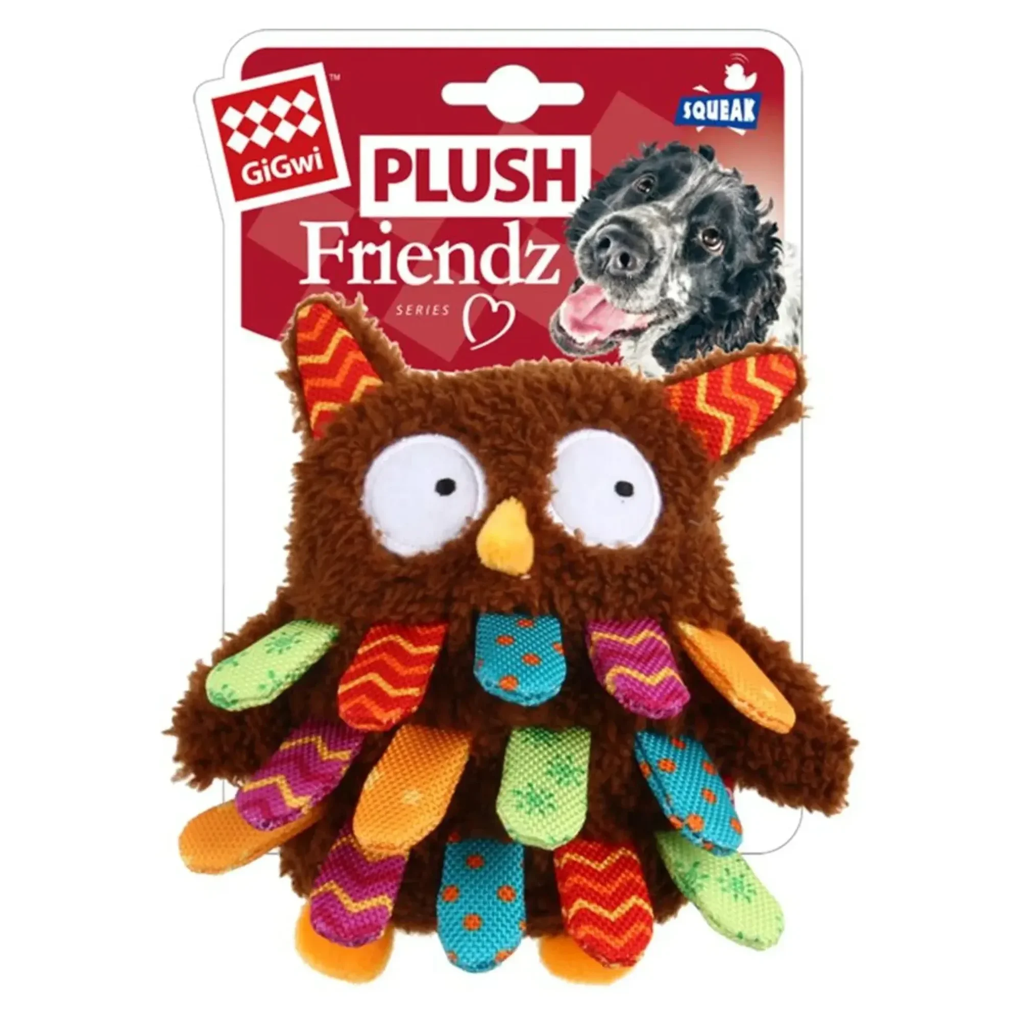 Gigwi Plush Friendz Sesli Baykuş Peluş Köpek Oyuncağı
