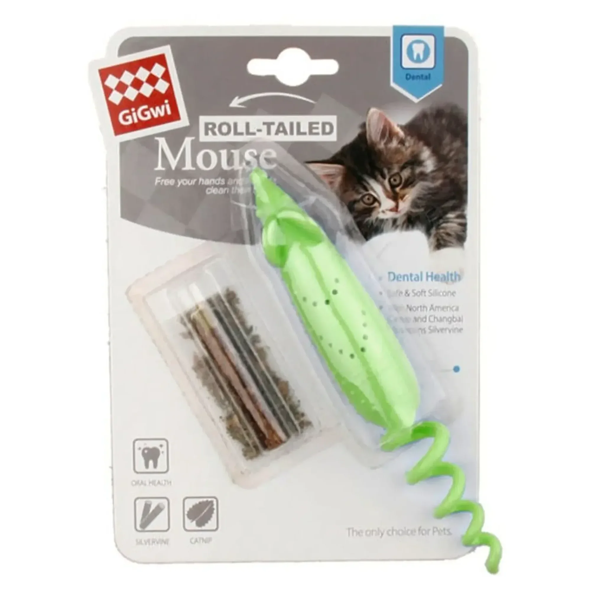 Gigwi Catnipli Yeşil Fare Kedi Oyuncağı