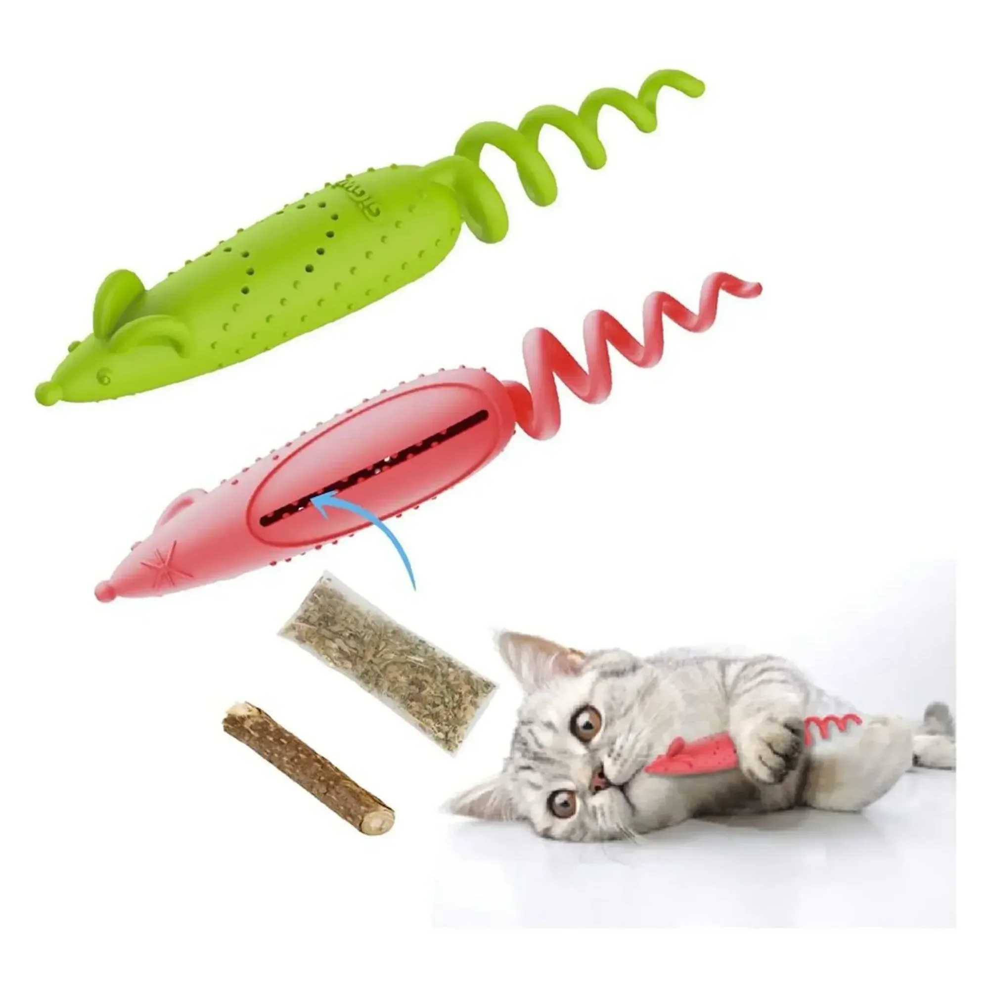 Gigwi Catnipli Yeşil Fare Kedi Oyuncağı — Kedi Naneli Oyuncaklar (Catnip) — Görsel 3
