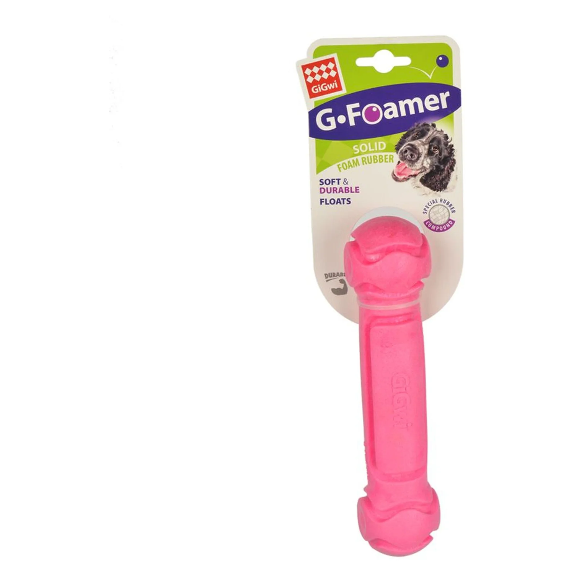Gigwi Kauçuk Diş Kaşıma Dumbell Pembe Köpek Oyuncağı