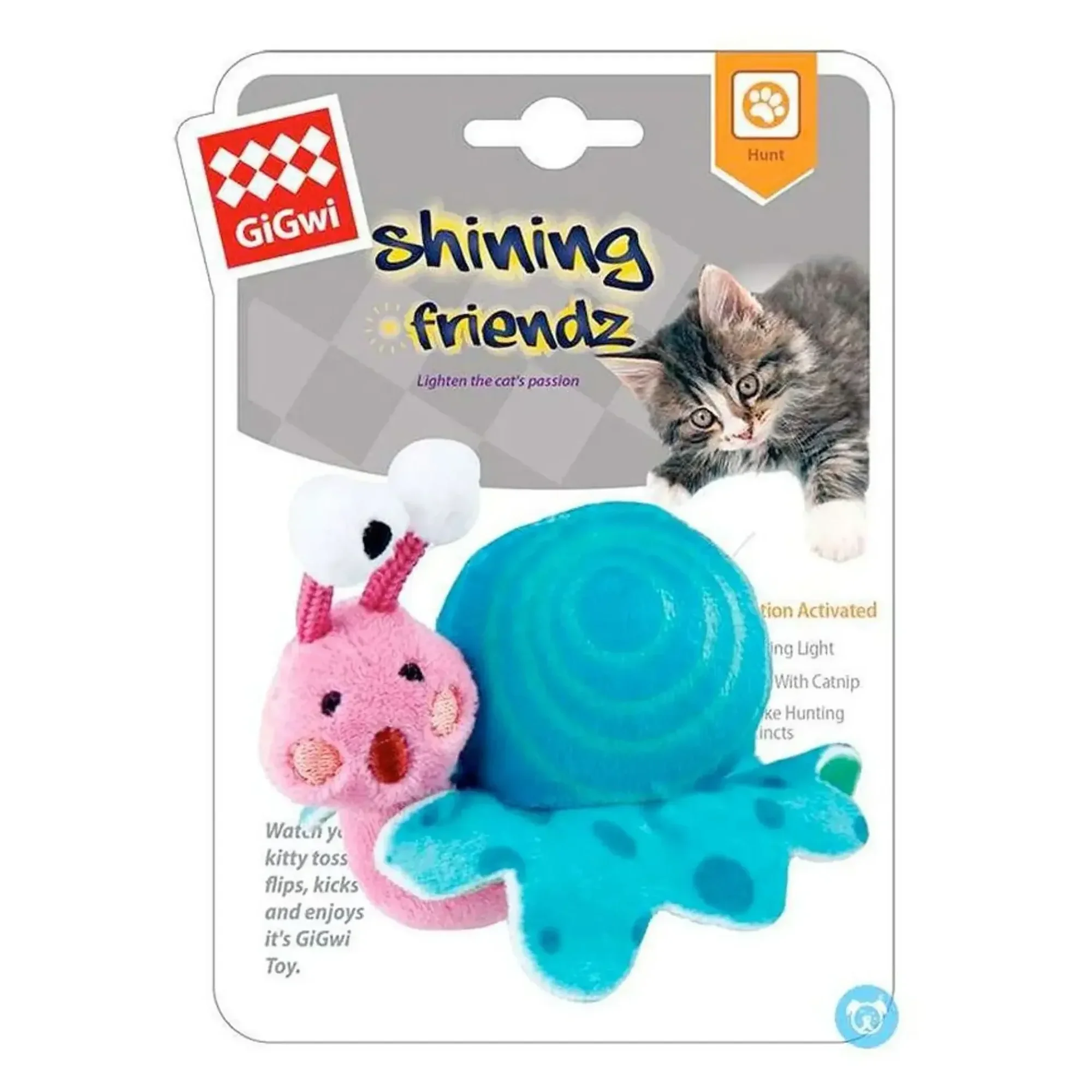 Gigwi Gigw Catnipli Işıklı Salyangoz Kedi Oyuncağı