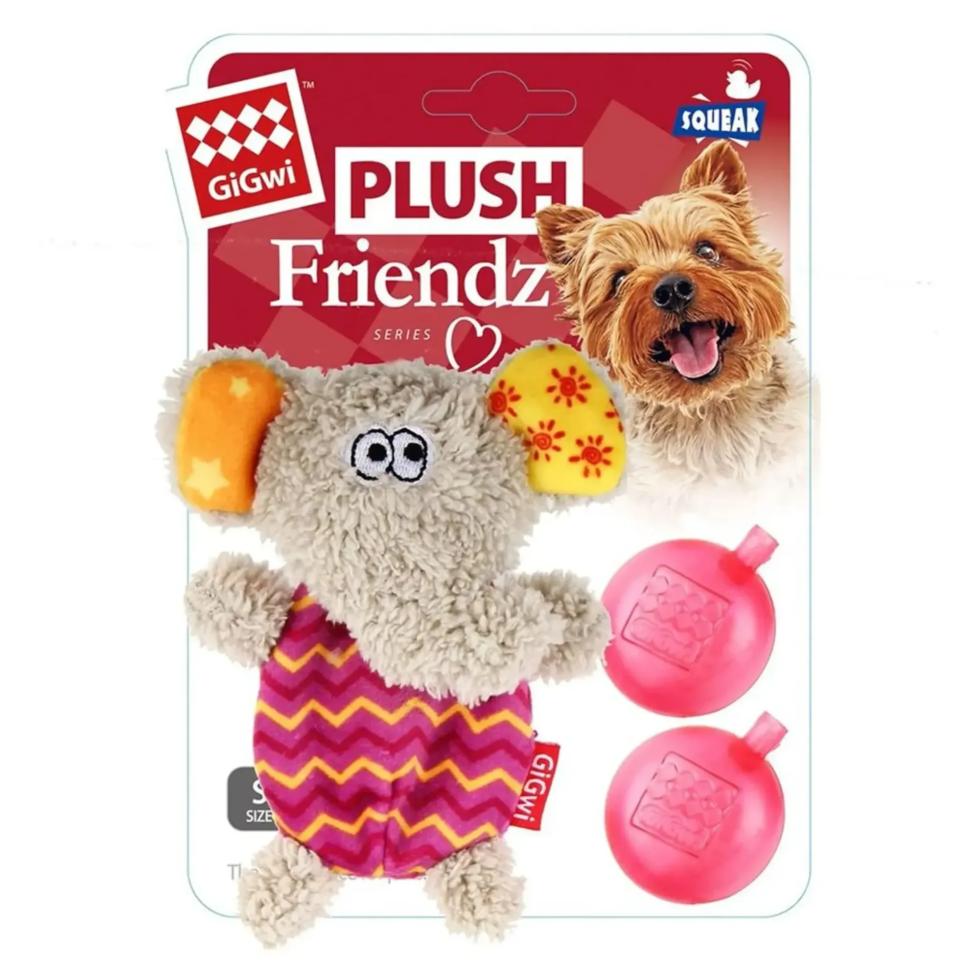Gigwi Plush Friendz Sesli Peluş Fil Köpek Oyuncağı