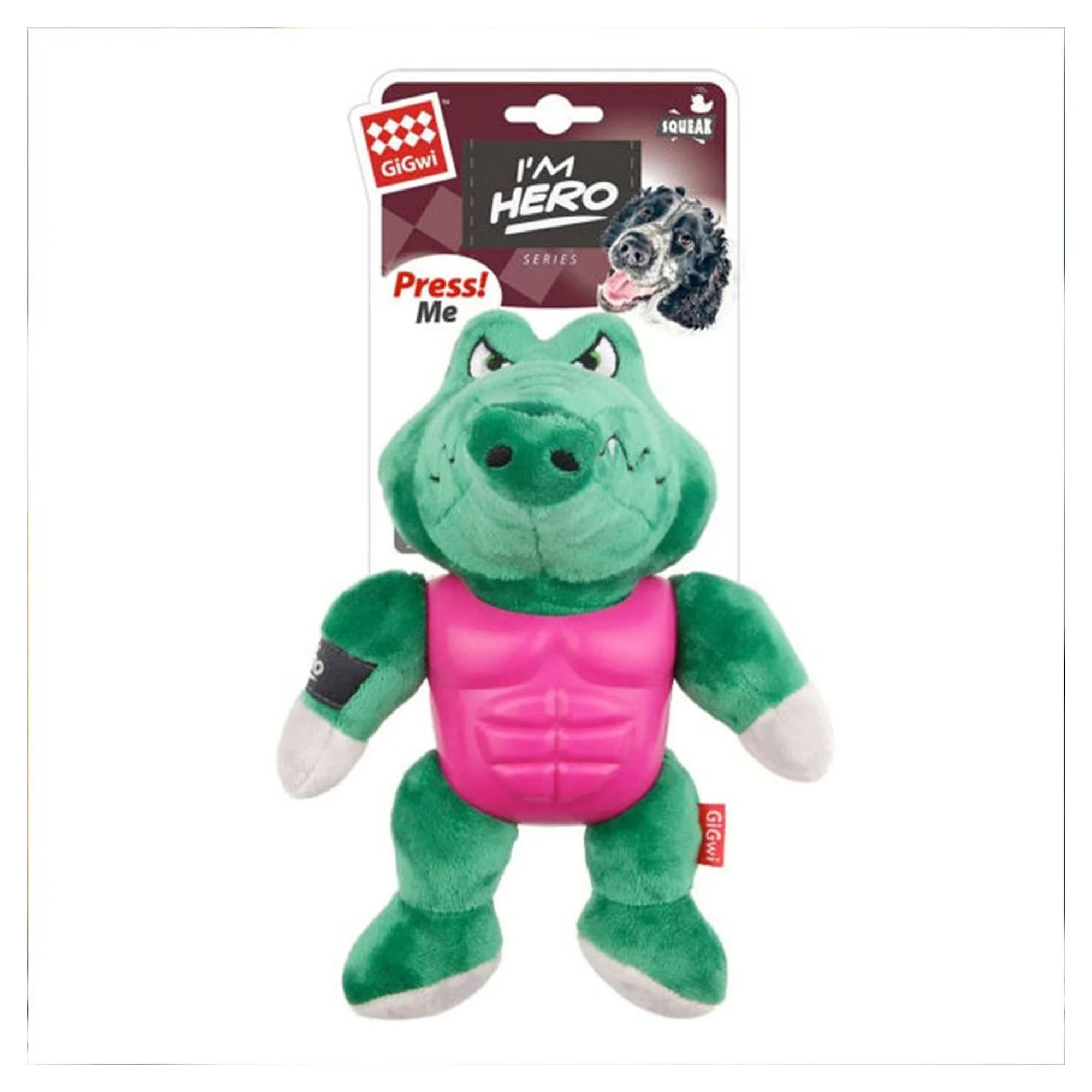 Gigwi Gigwi Sesli Süper Kahraman Timsah Peluş Köpek Oyuncağı
