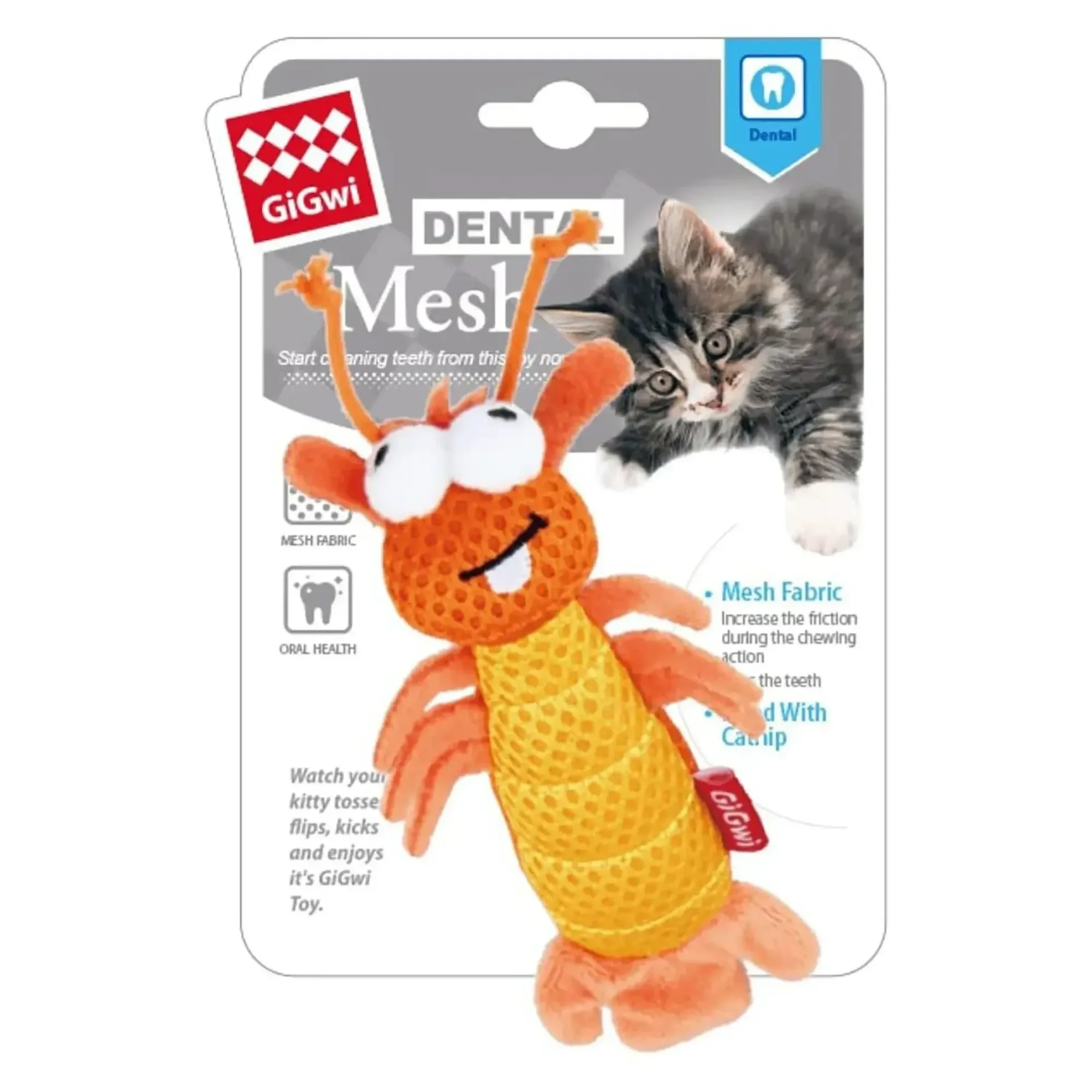 Gigwi Catnipli Peluş Karides Kedi Oyuncağı