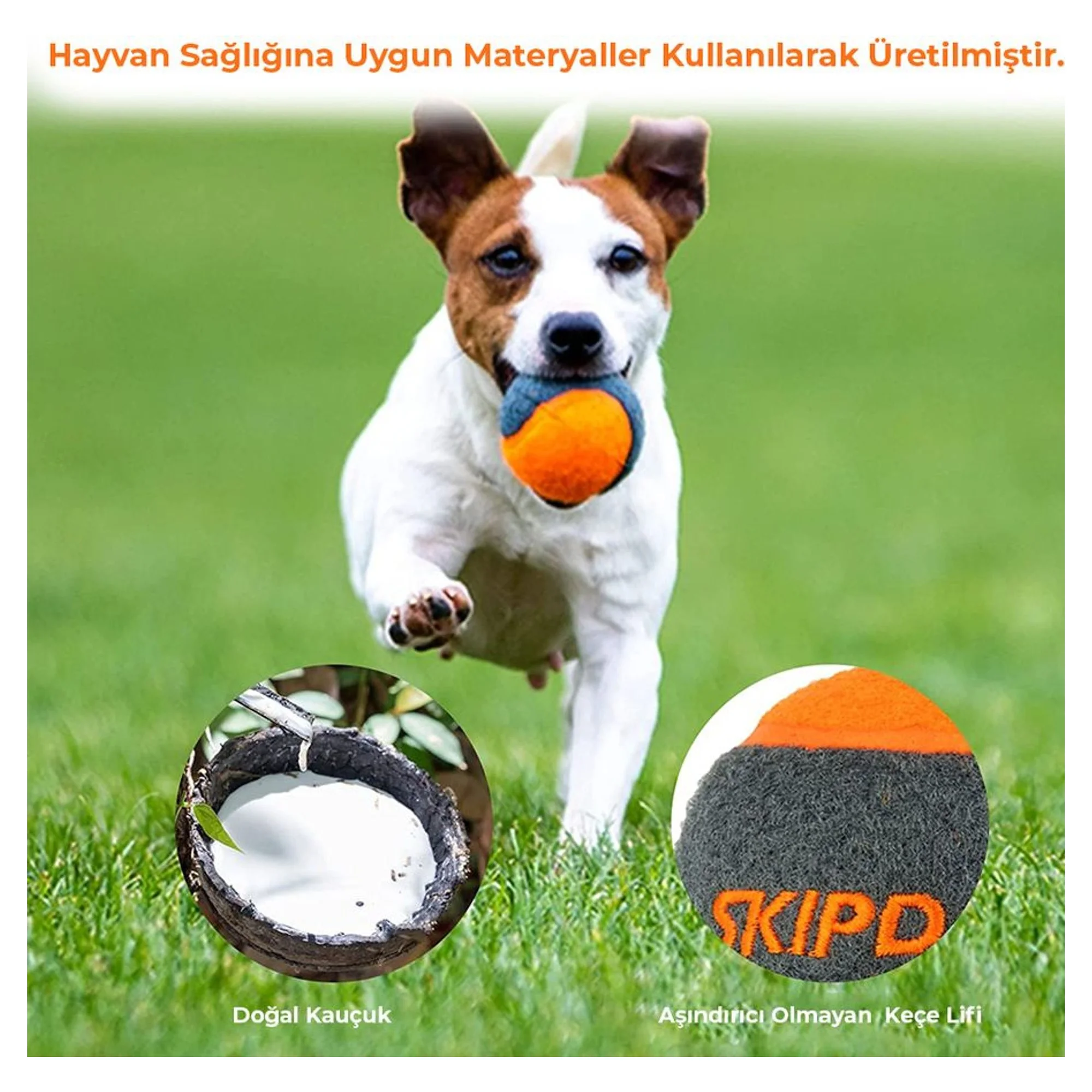 Gigwi Gigwi Skipdawg Tenis Topu 4'lü Köpek Oyuncağı — Toplar — Görsel 3