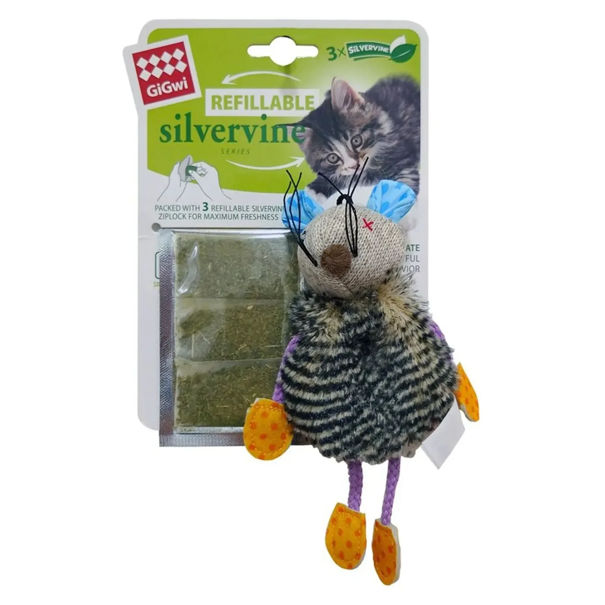 Gigwi Catnipli Doldurulabilir Fare Kedi Naneli Oyuncağı
