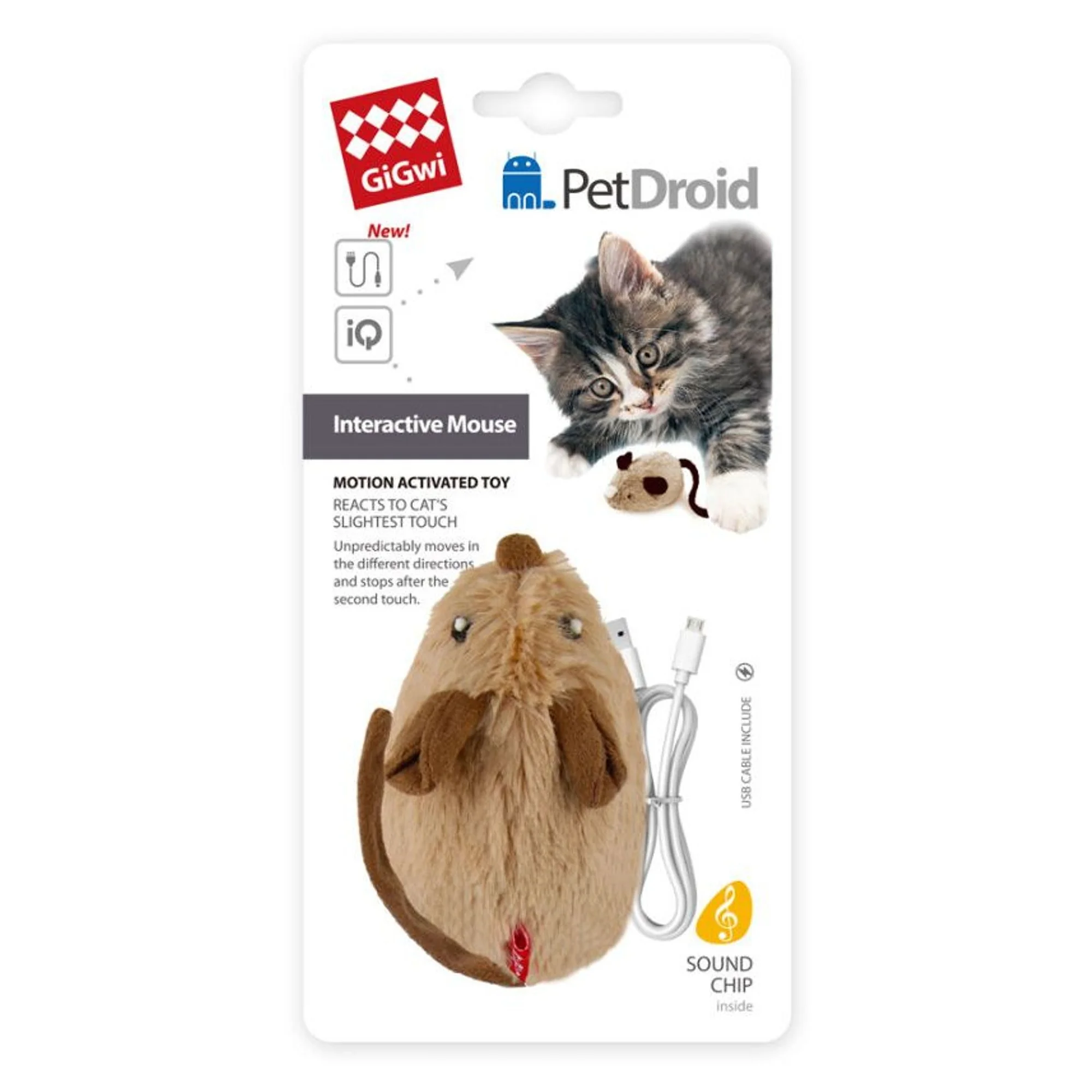 Gigwi Gigwi Hareket Sensörlü Etkileşimli Fare Kedi Oyuncağı