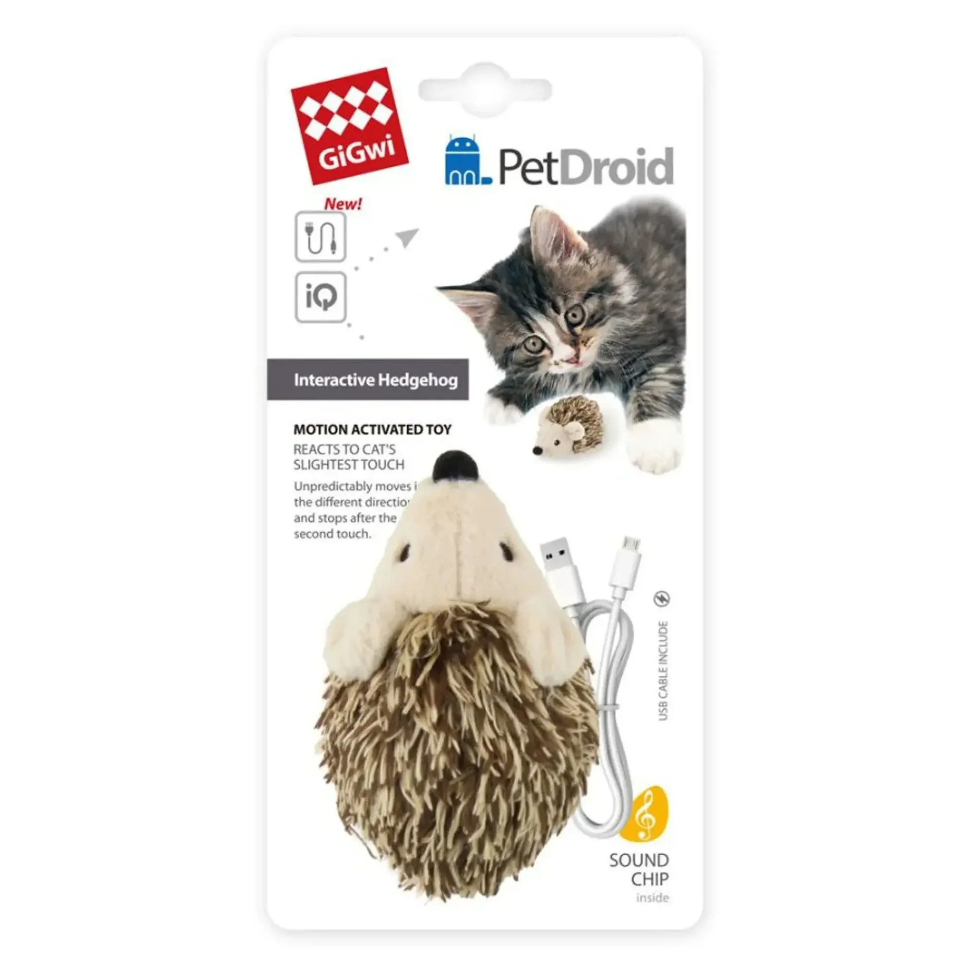 Gigwi Hareket Sensörlü Etkileşimli Kirpi Kedi Peluş Oyuncağı