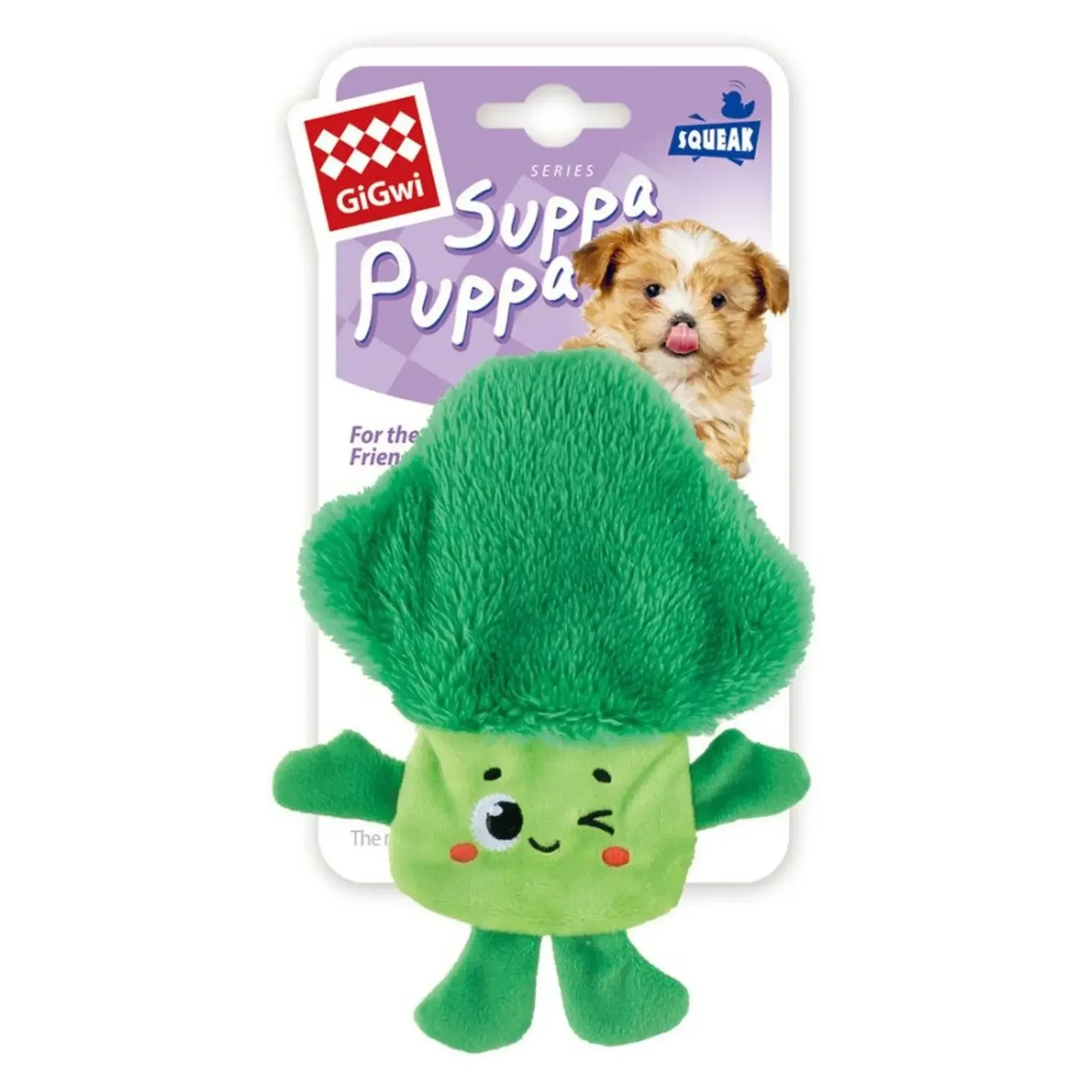 Gigwi Suppa Puppa Brokoli Sesli Kumaş ve Peluş Köpek Oyuncağı