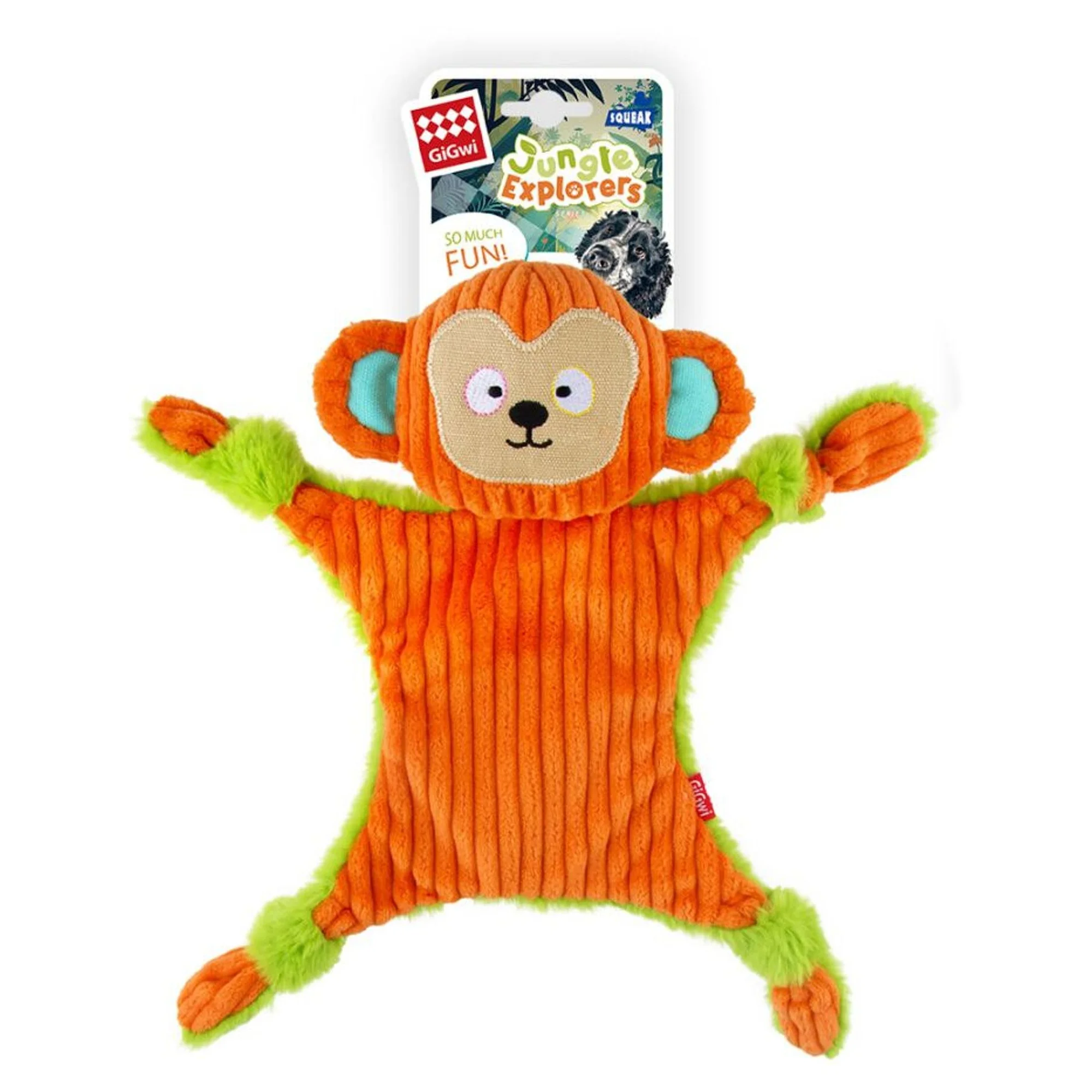 Gigwi Gigwi Orman Kaşifi Maymun Sesli Kumaş ve Peluş Köpek Oyuncağı