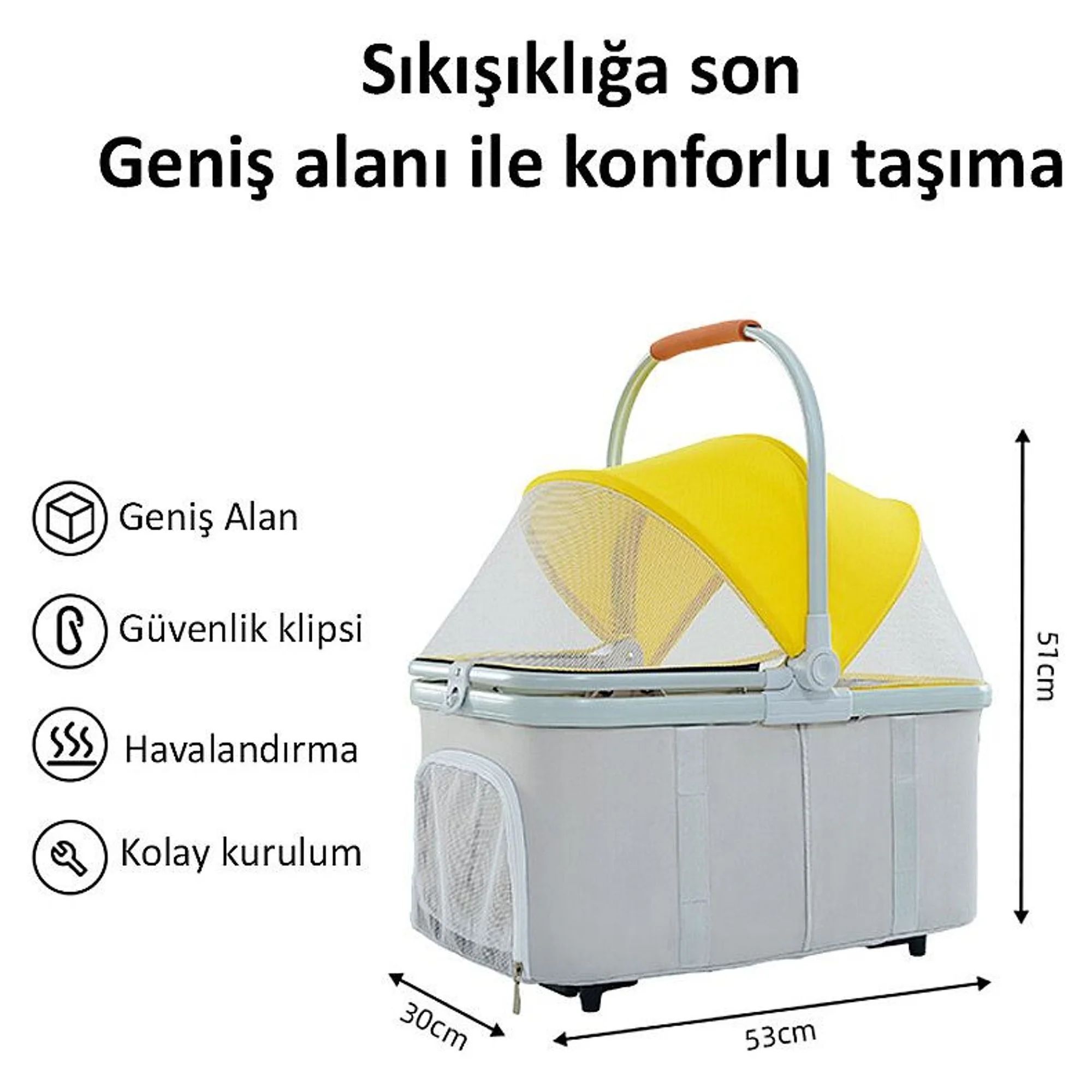 Flip Flip Pembe Evcil Hayvan Arabası — Kedi Arabası — Görsel 3