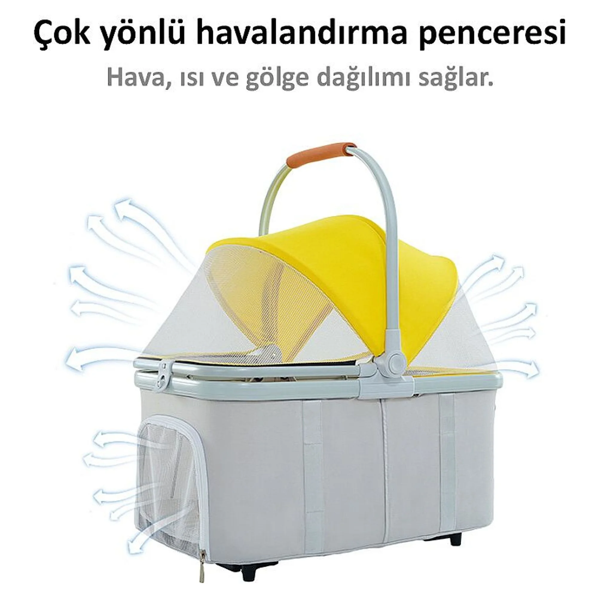 Flip Flip Açık Yeşil Pet Arabası — Kedi Arabası — Görsel 6