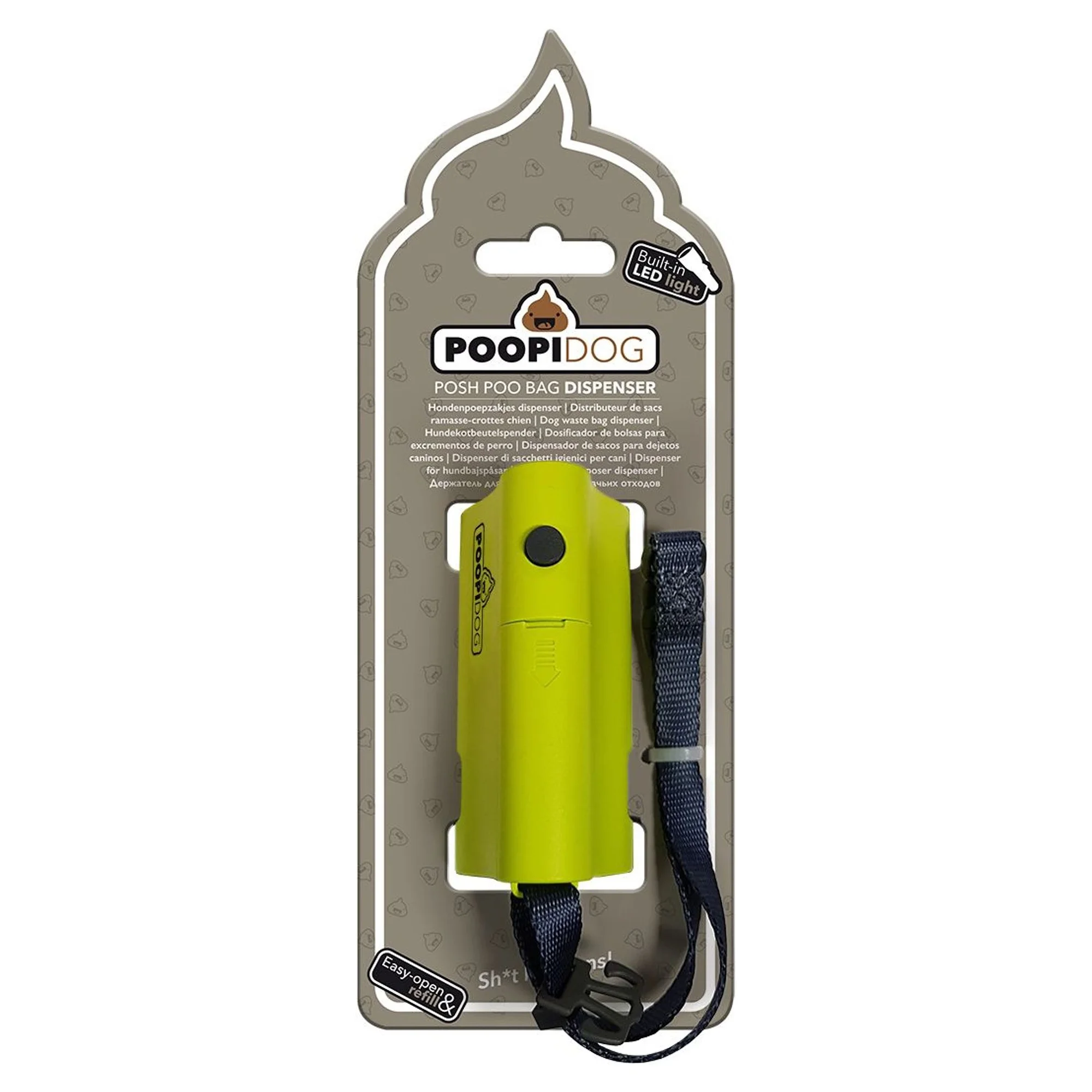 Poo Bags LED Işıklı Yeşil Dışkı Poşeti Taşıma Çantası 8,5 x 4 x 6 CM